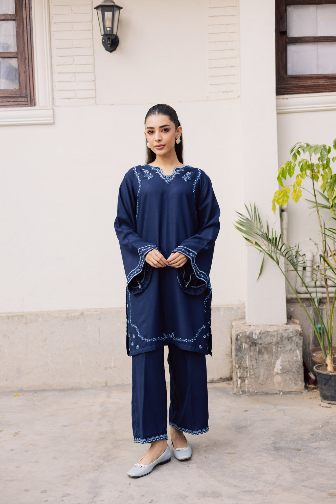 2PC Winter Embroidered Dress-1179