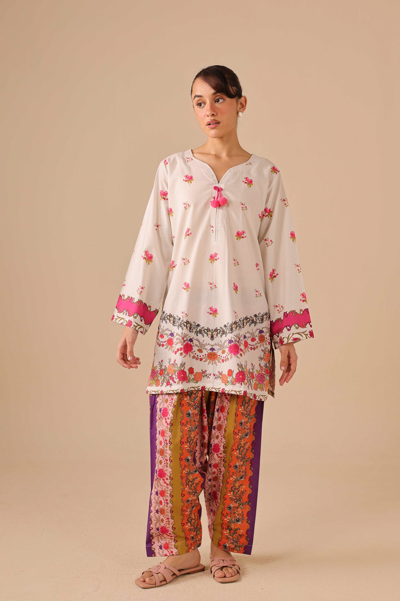 2PC Summer Lawn Dress - 44284