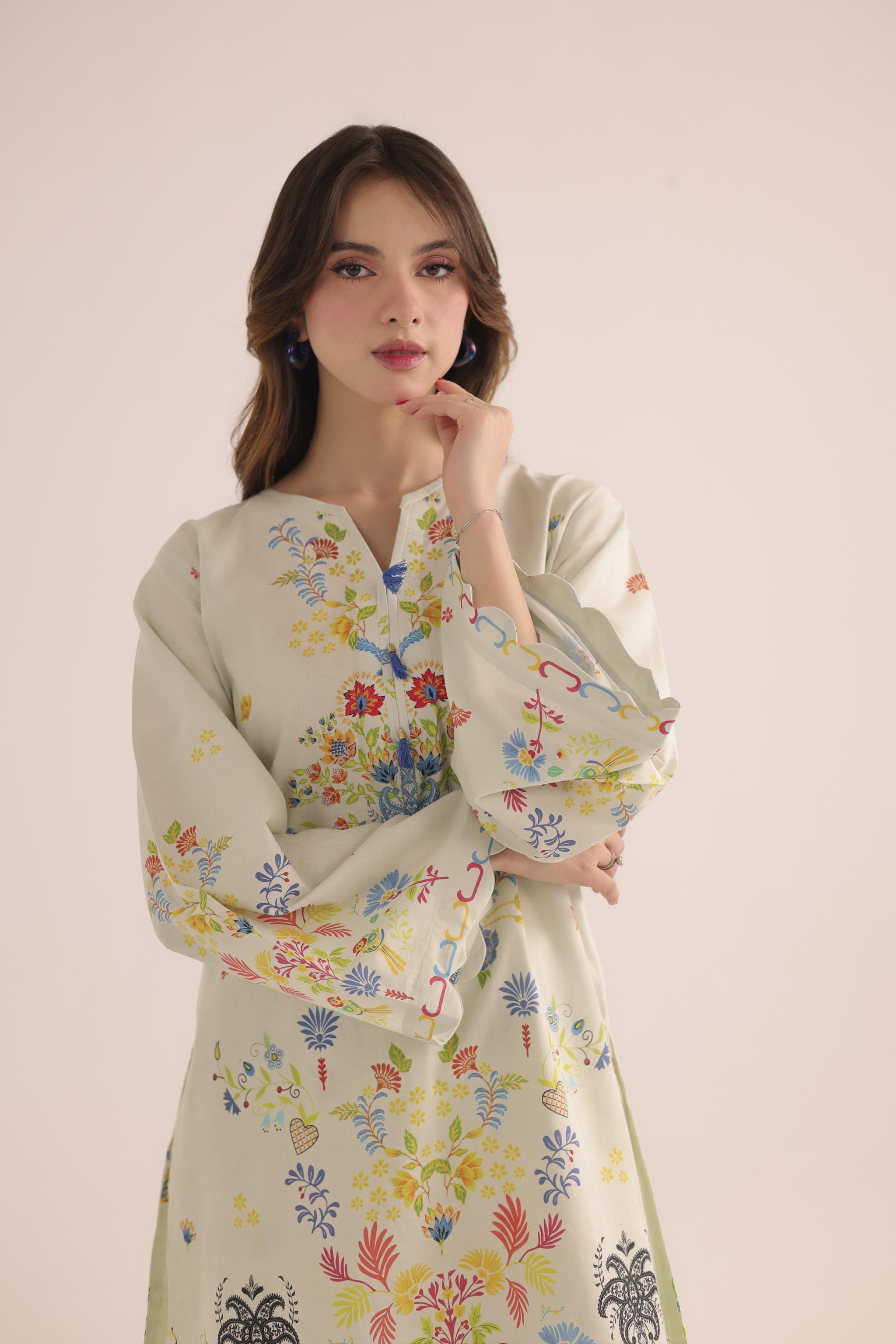 2PC Summer Lawn Dress- PRT L42962