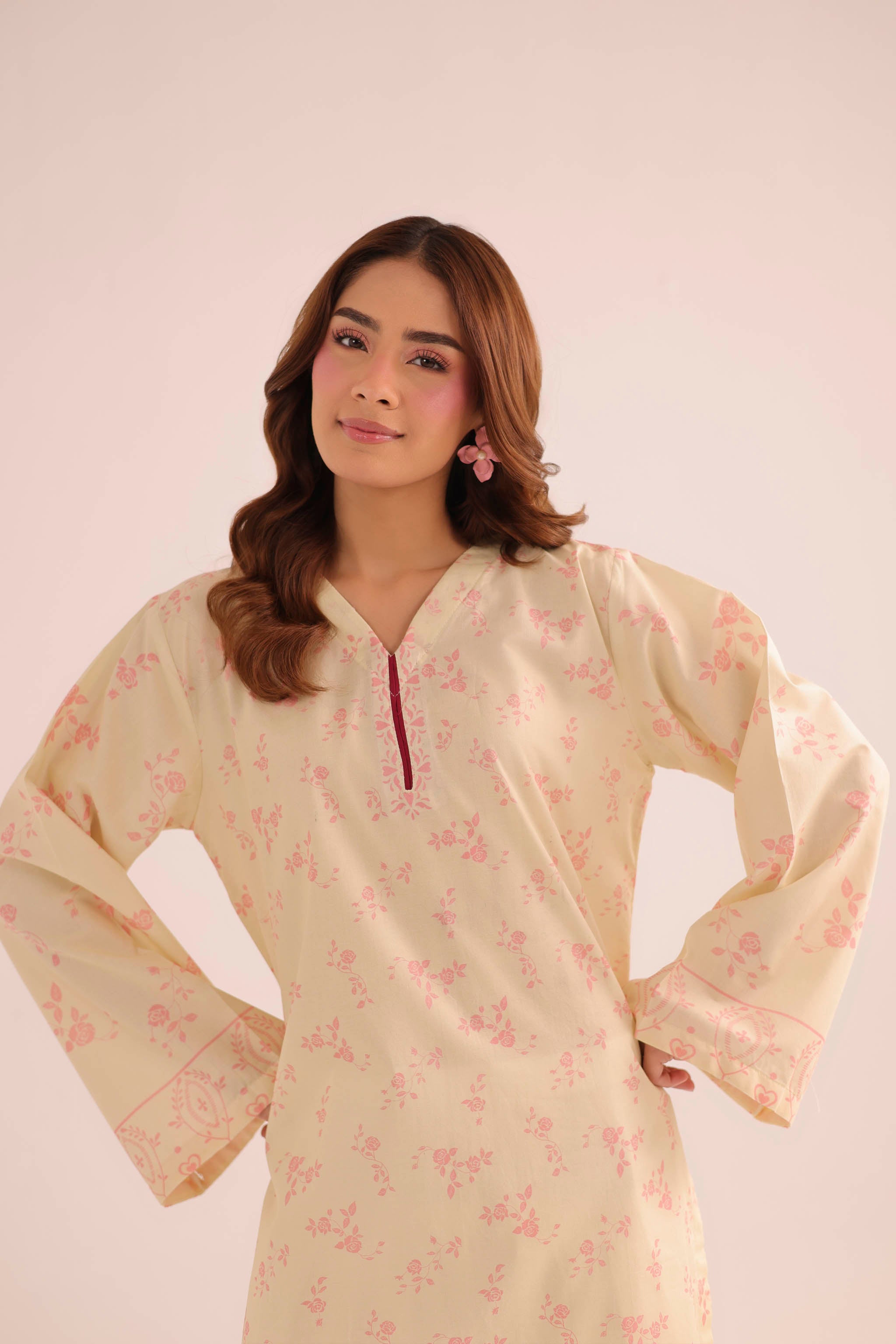 1PC Printed Lawn Kurta - PRT L43289