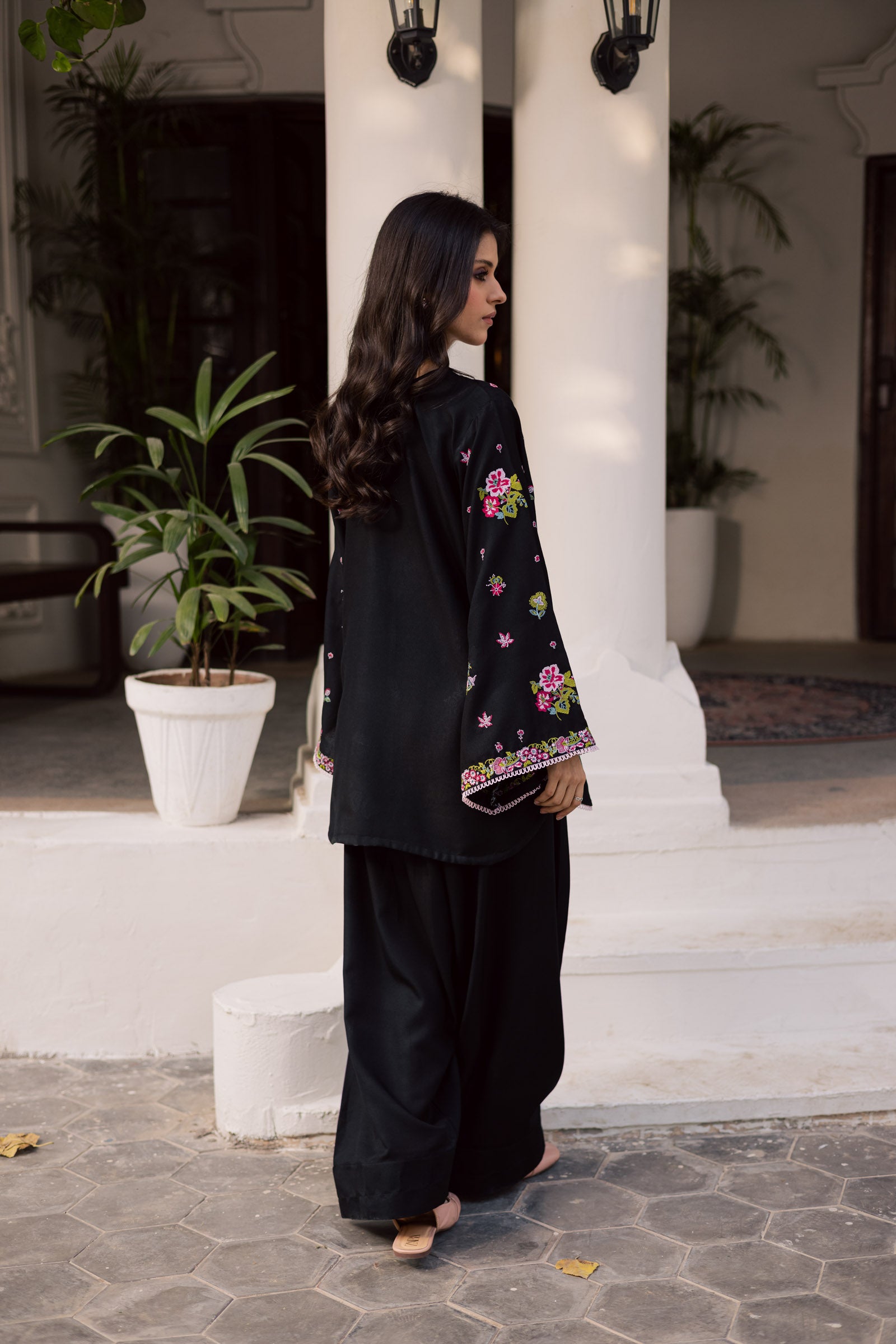 2PC Winter Embroidered Dress - 1207