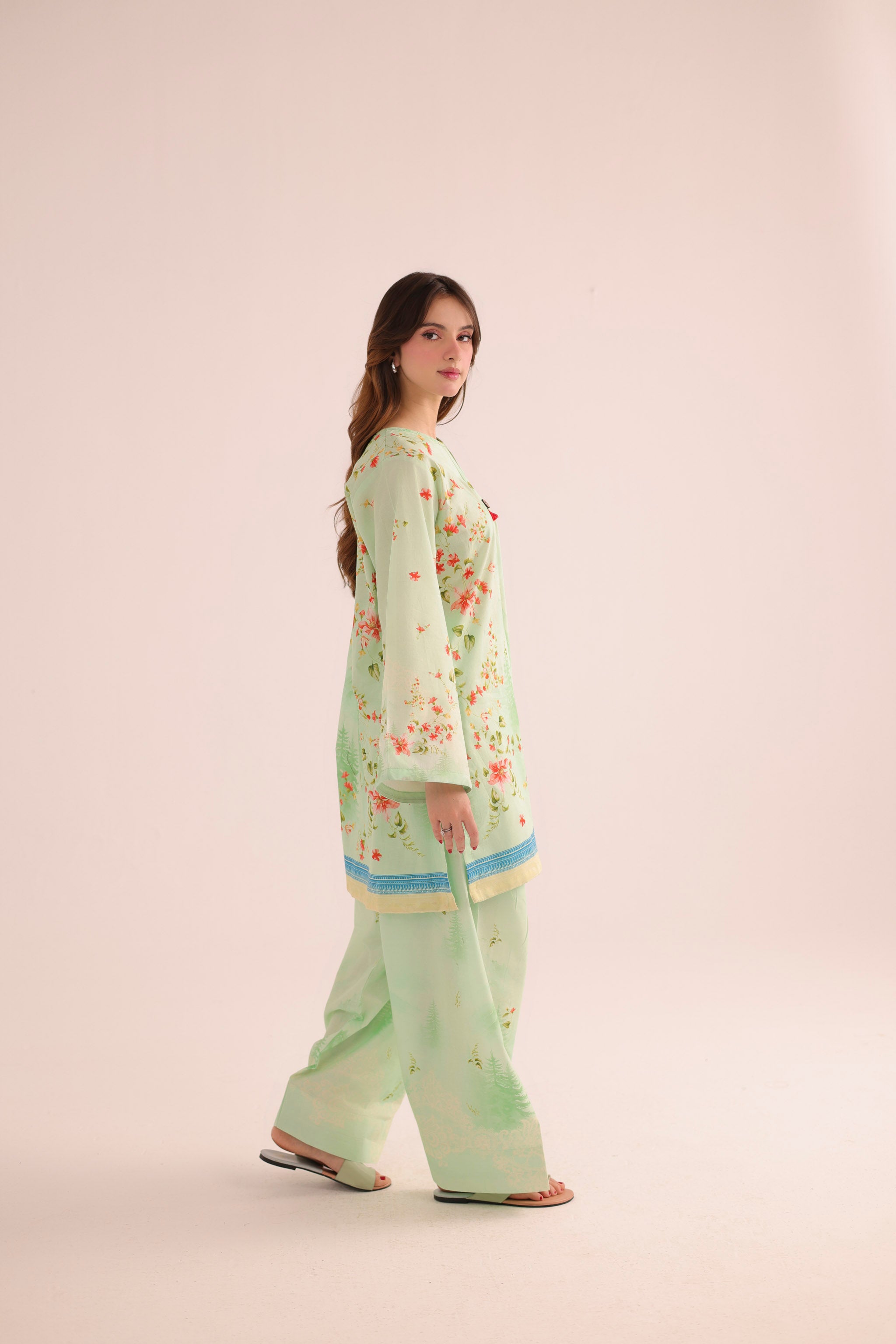 2PC Summer Lawn Dress- PRT L42959