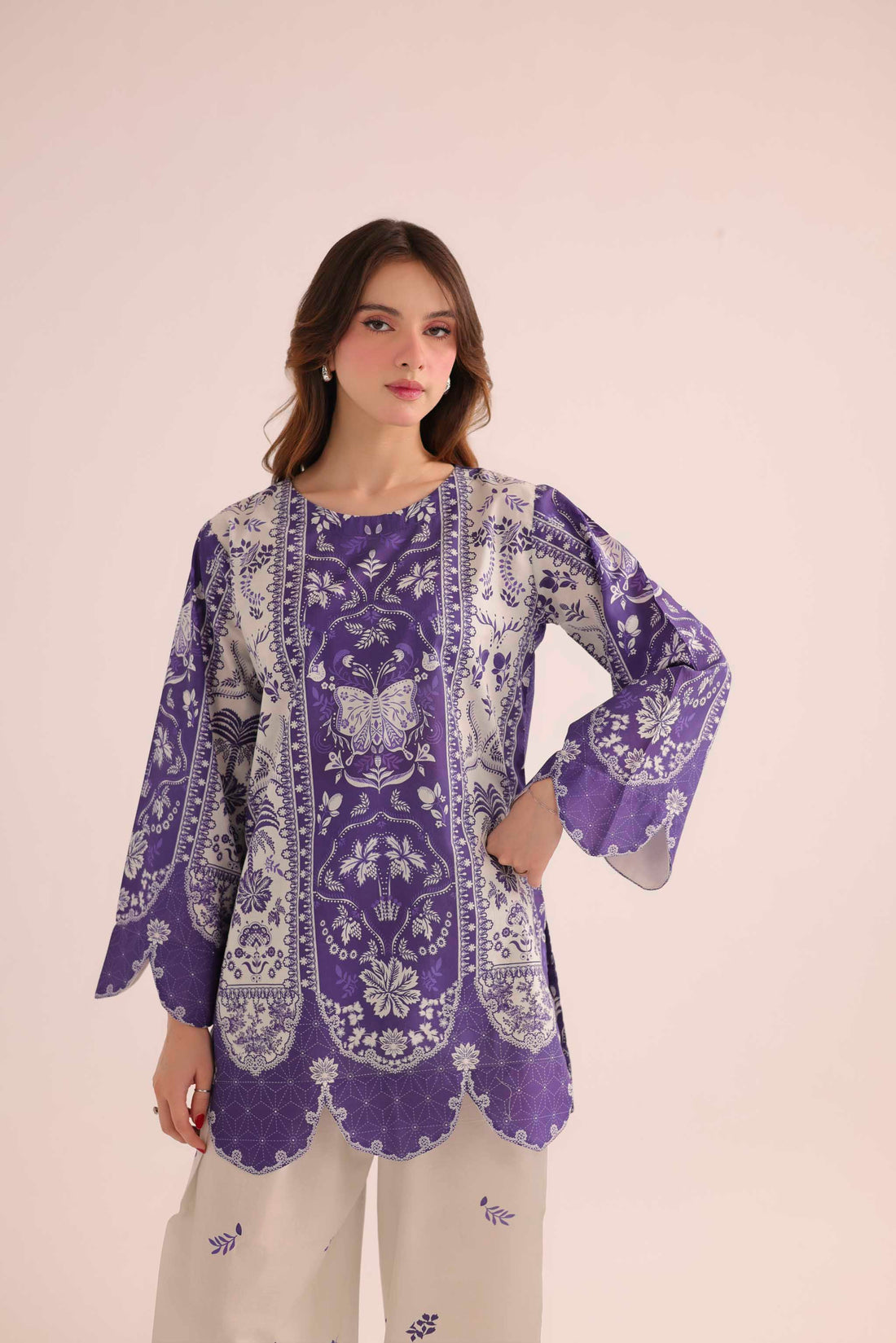 2PC Summer Lawn Dress- PRT L42961