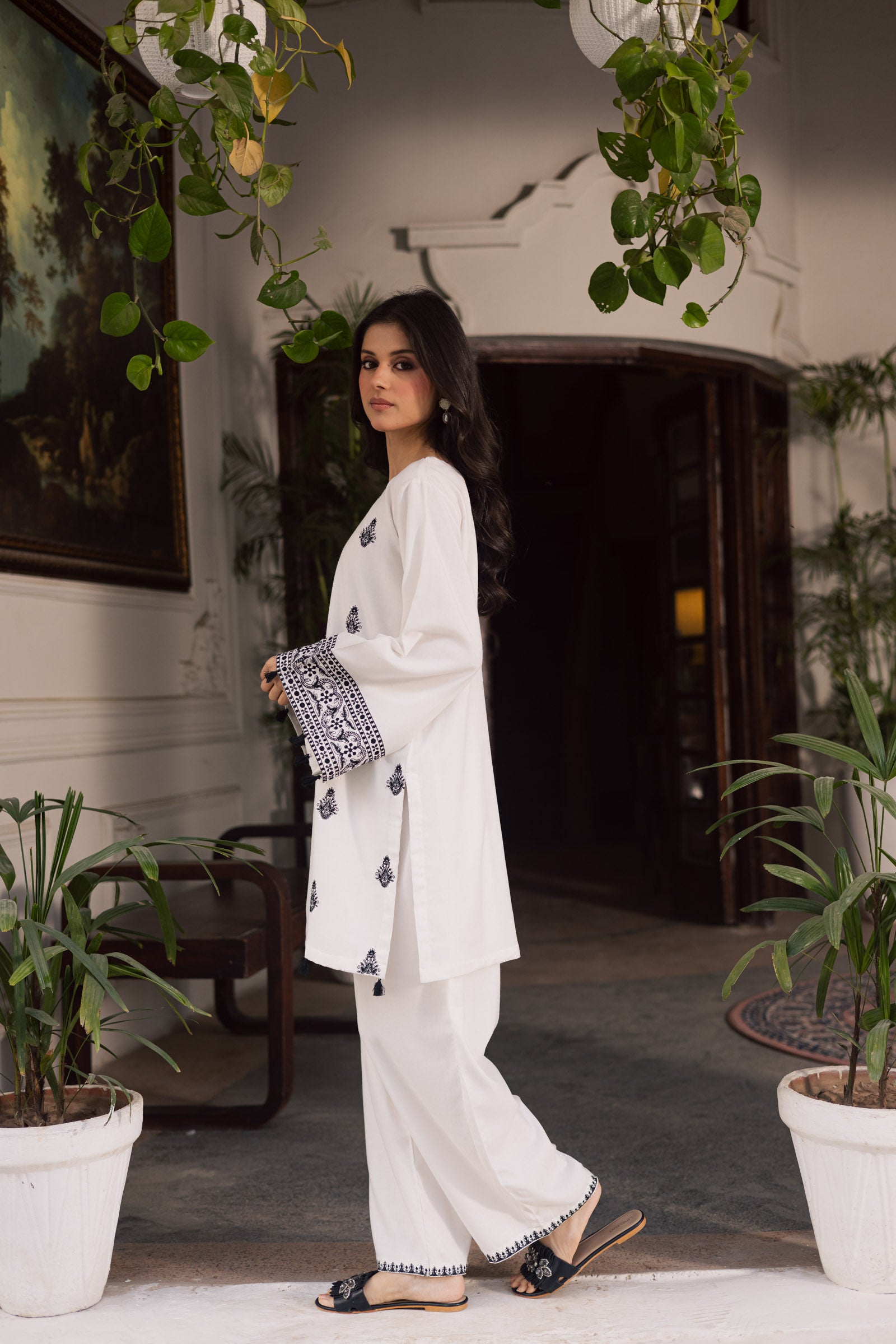 2PC Winter Embroidered Dress - 1189