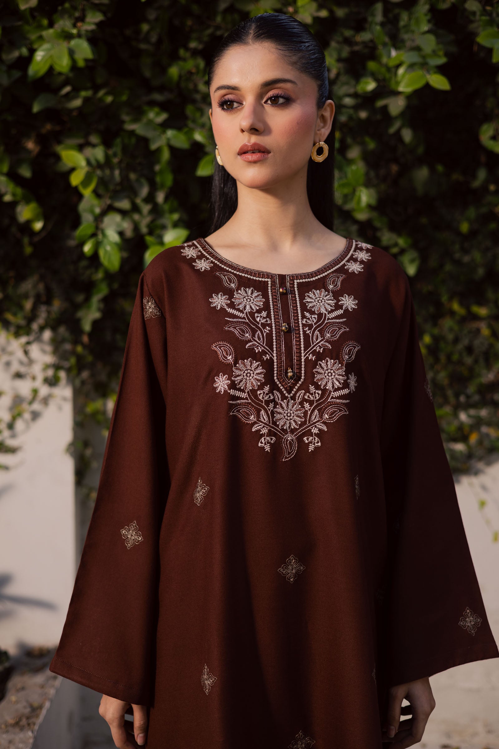 2PC Winter Embroidered Dress - 1196