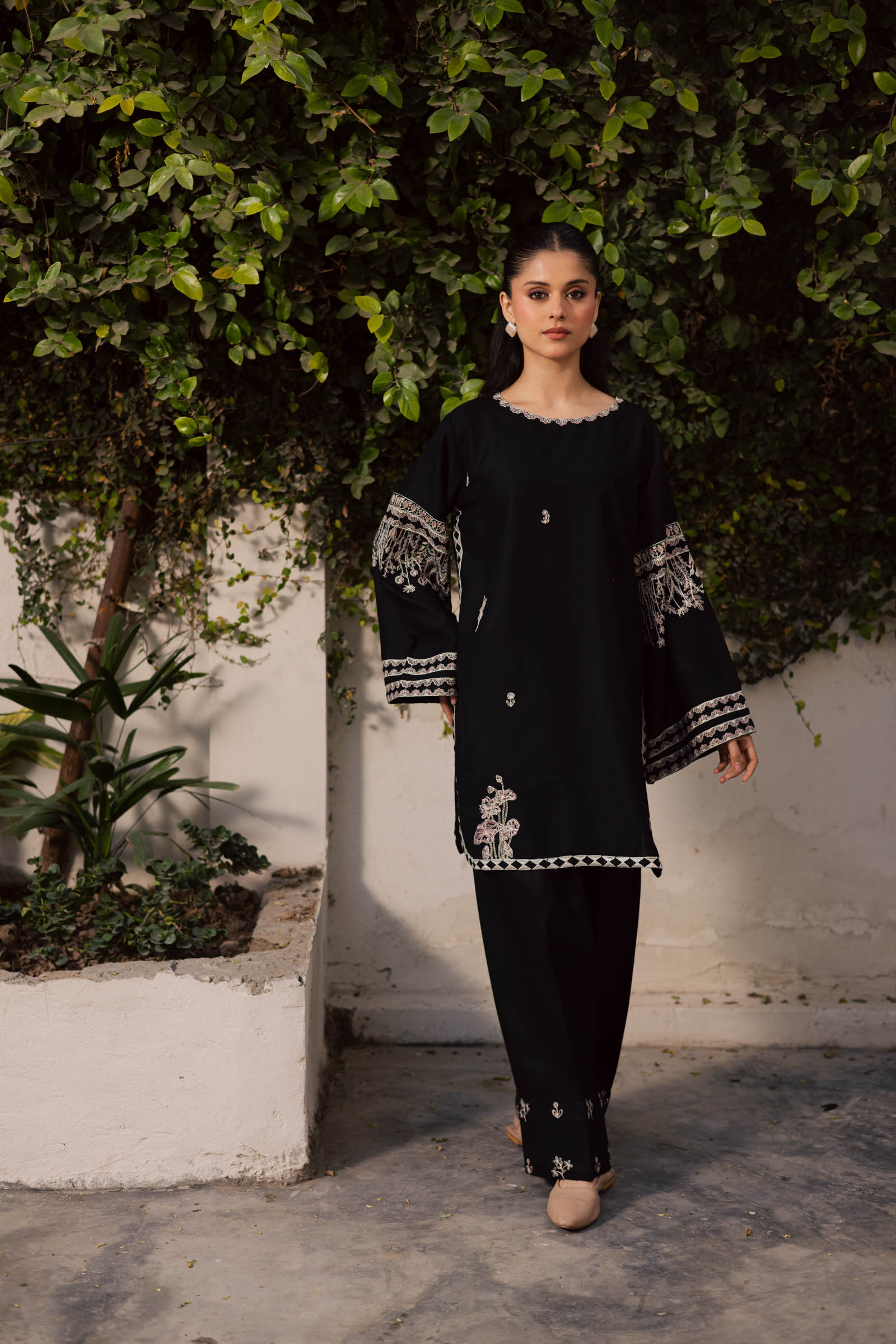 2PC Winter Embroidered Dress-1176