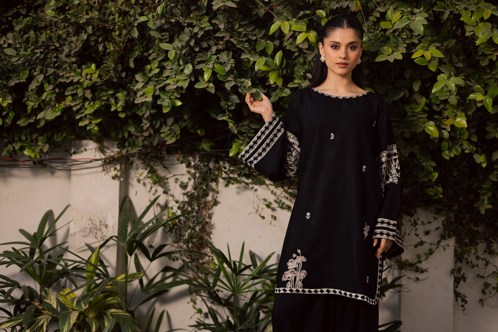 2PC Winter Embroidered Dress-1176