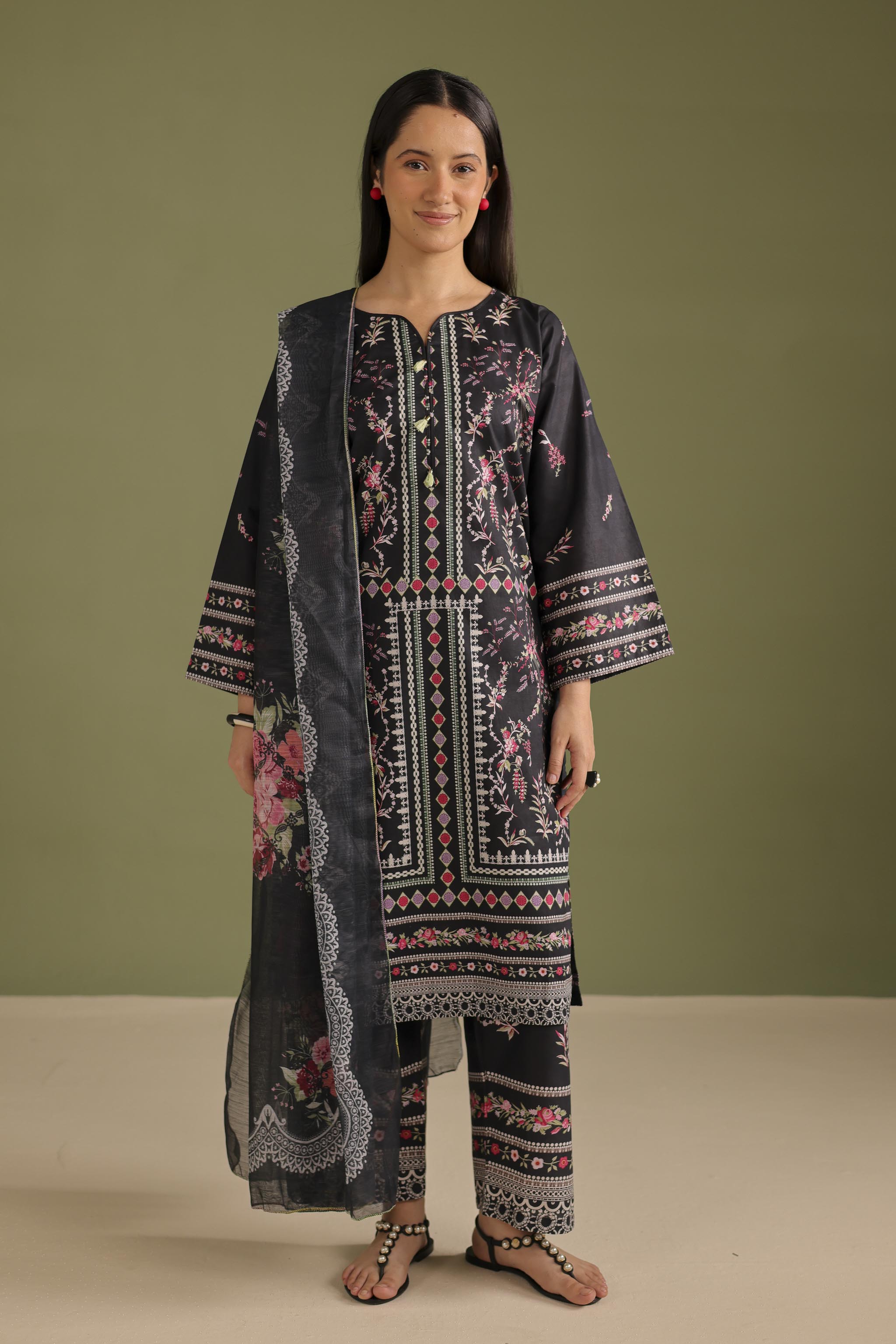 3PC Printed Lawn Suit - 42679