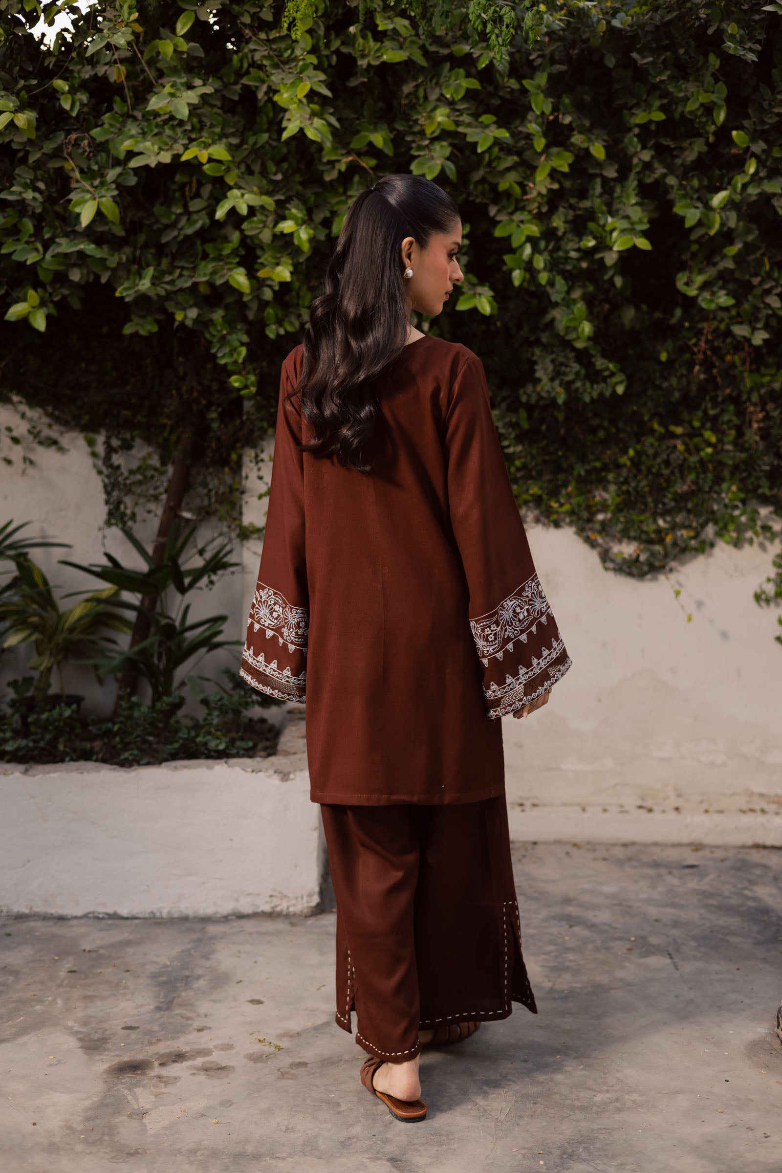 2PC Winter Embroidered Dress - 1204