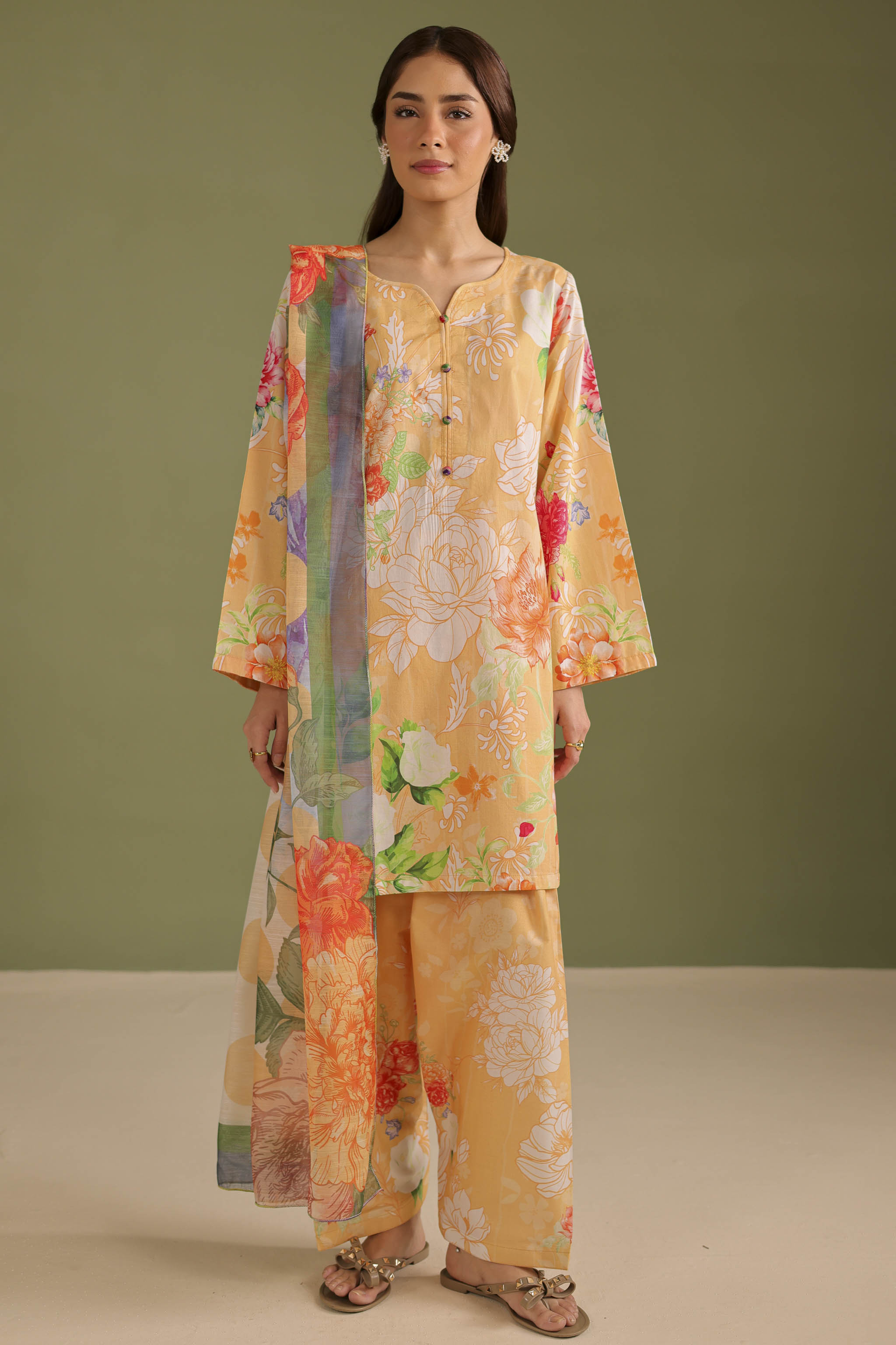 3PC Printed Lawn Suit - 42659