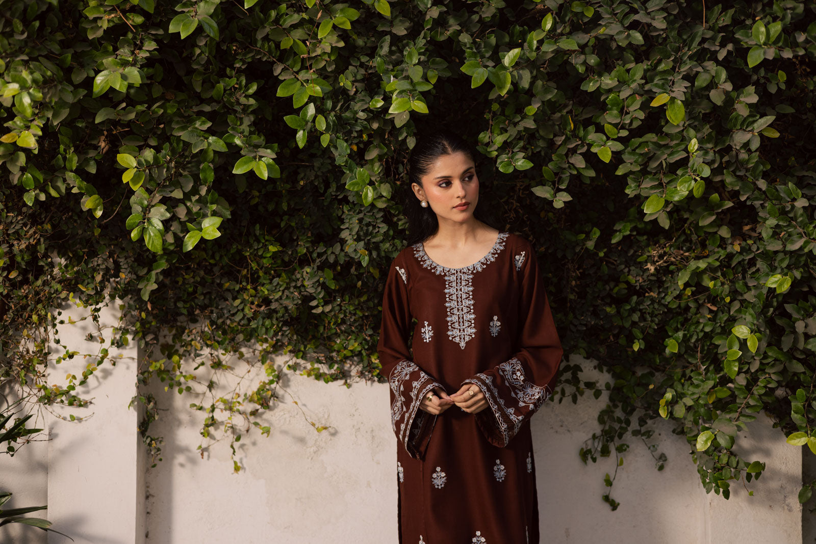 2PC Winter Embroidered Dress - 1204