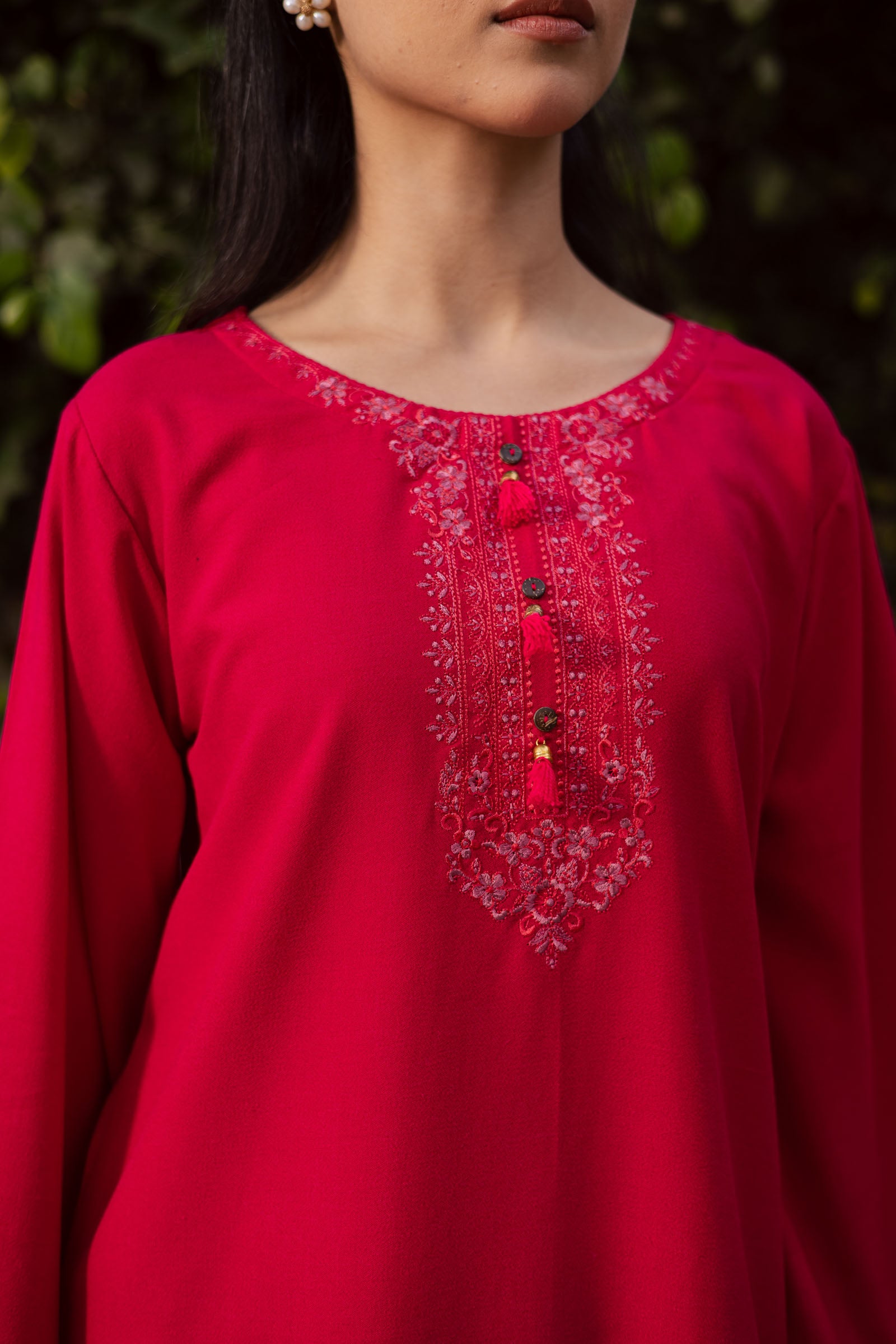 2PC Winter Embroidered Dress-1180