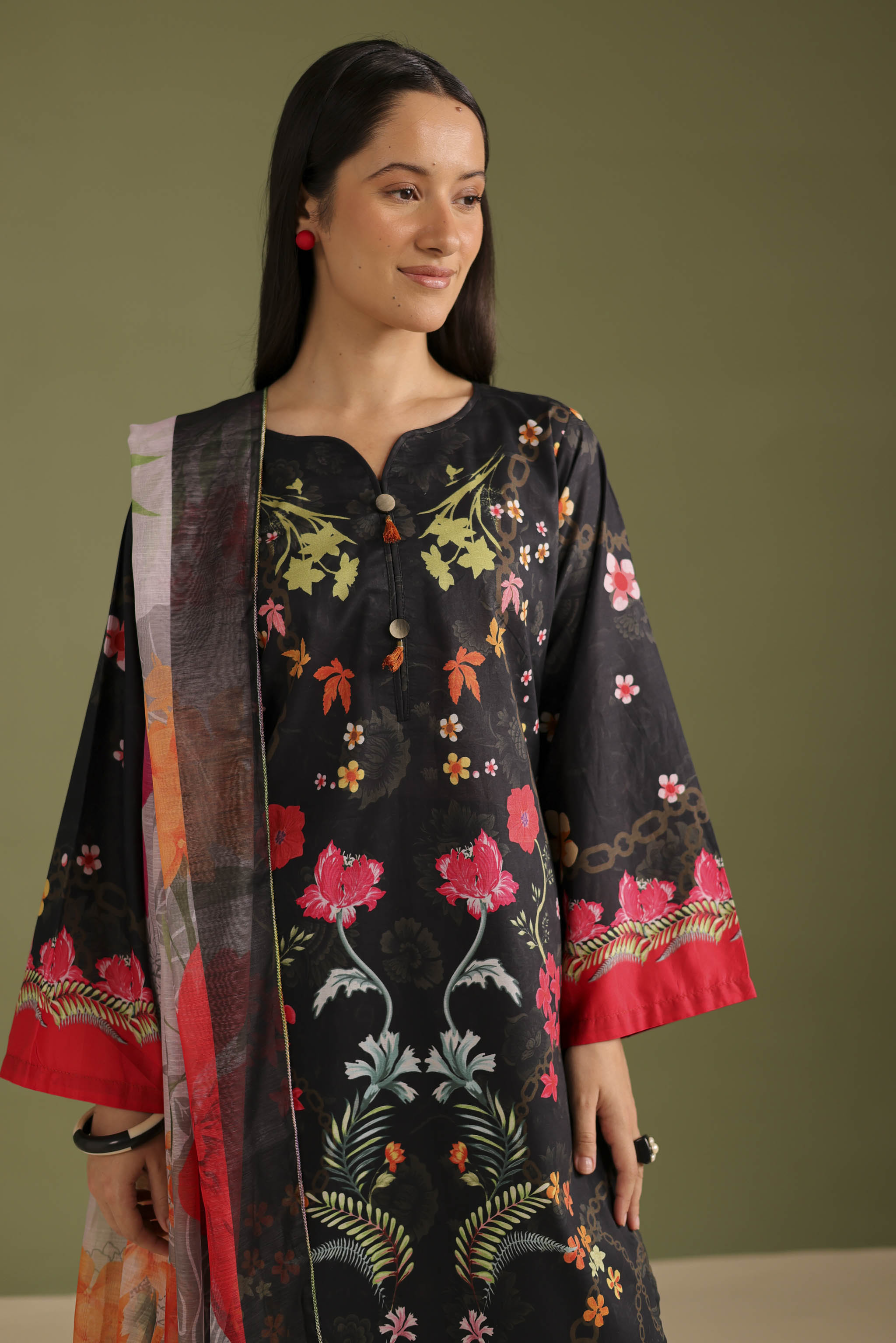 3PC Printed Lawn Suit - 42713