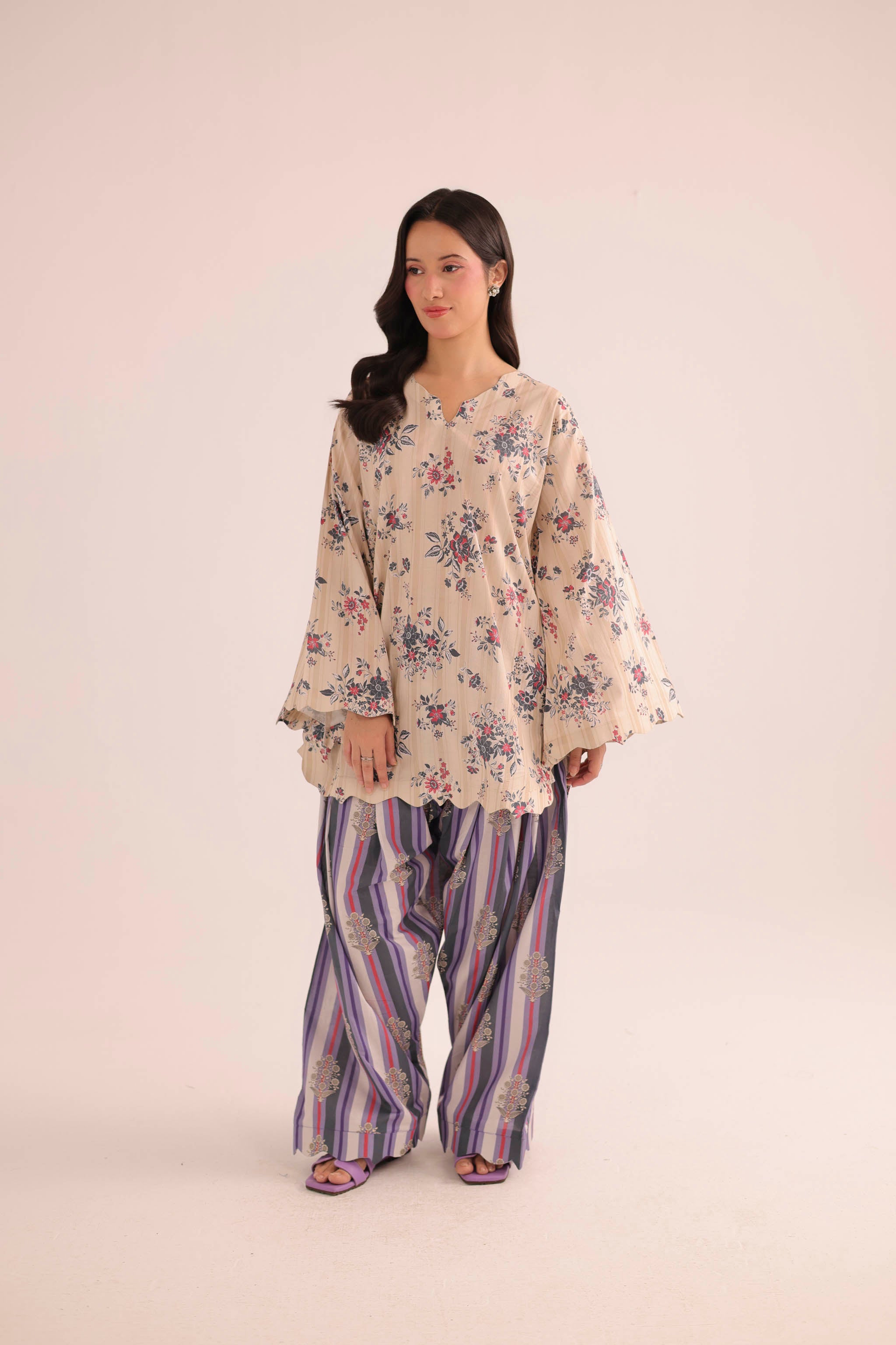 2PC Summer Lawn Dress- PRT L42198