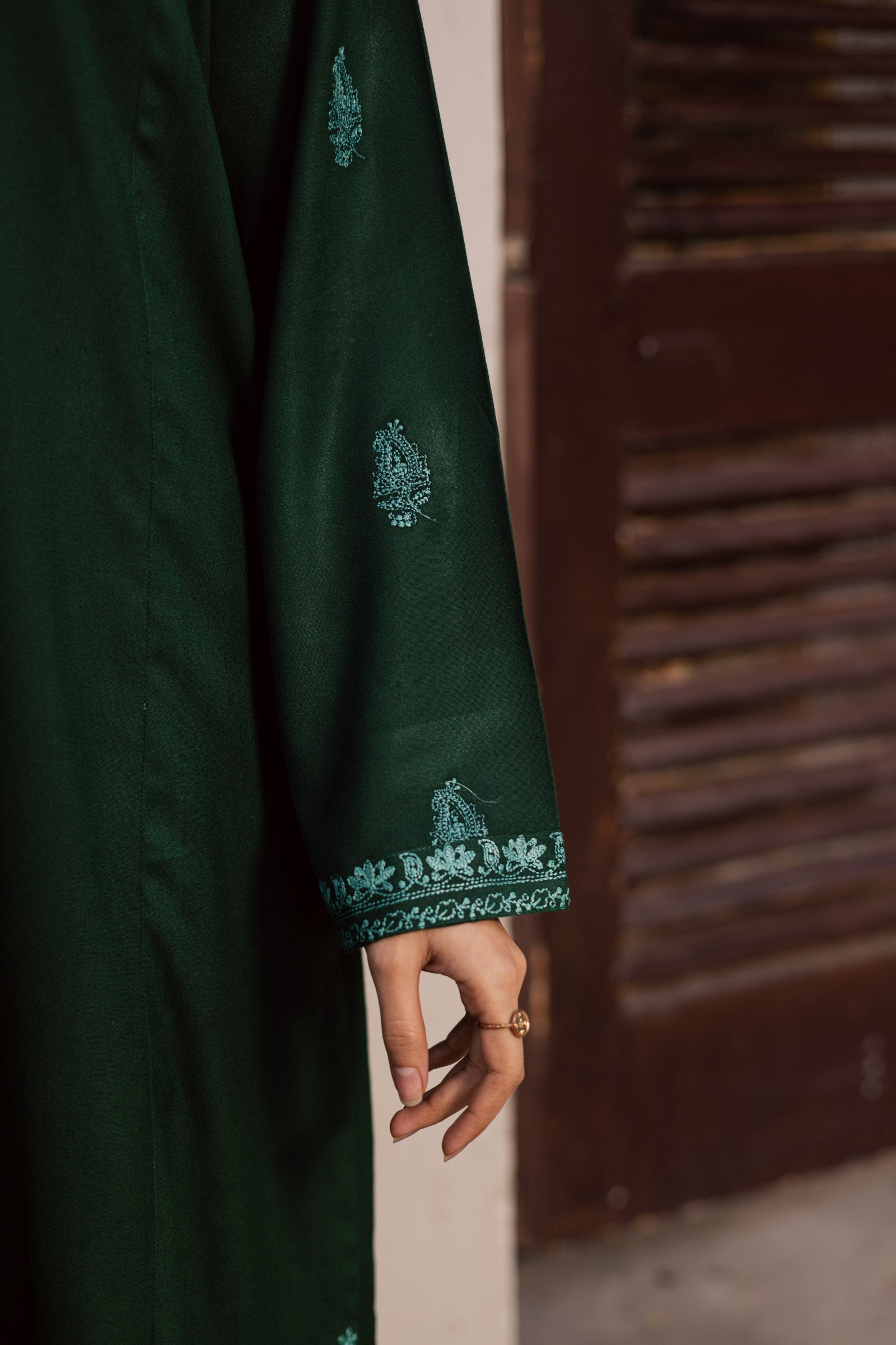 2PC Winter Embroidered Dress - 1206