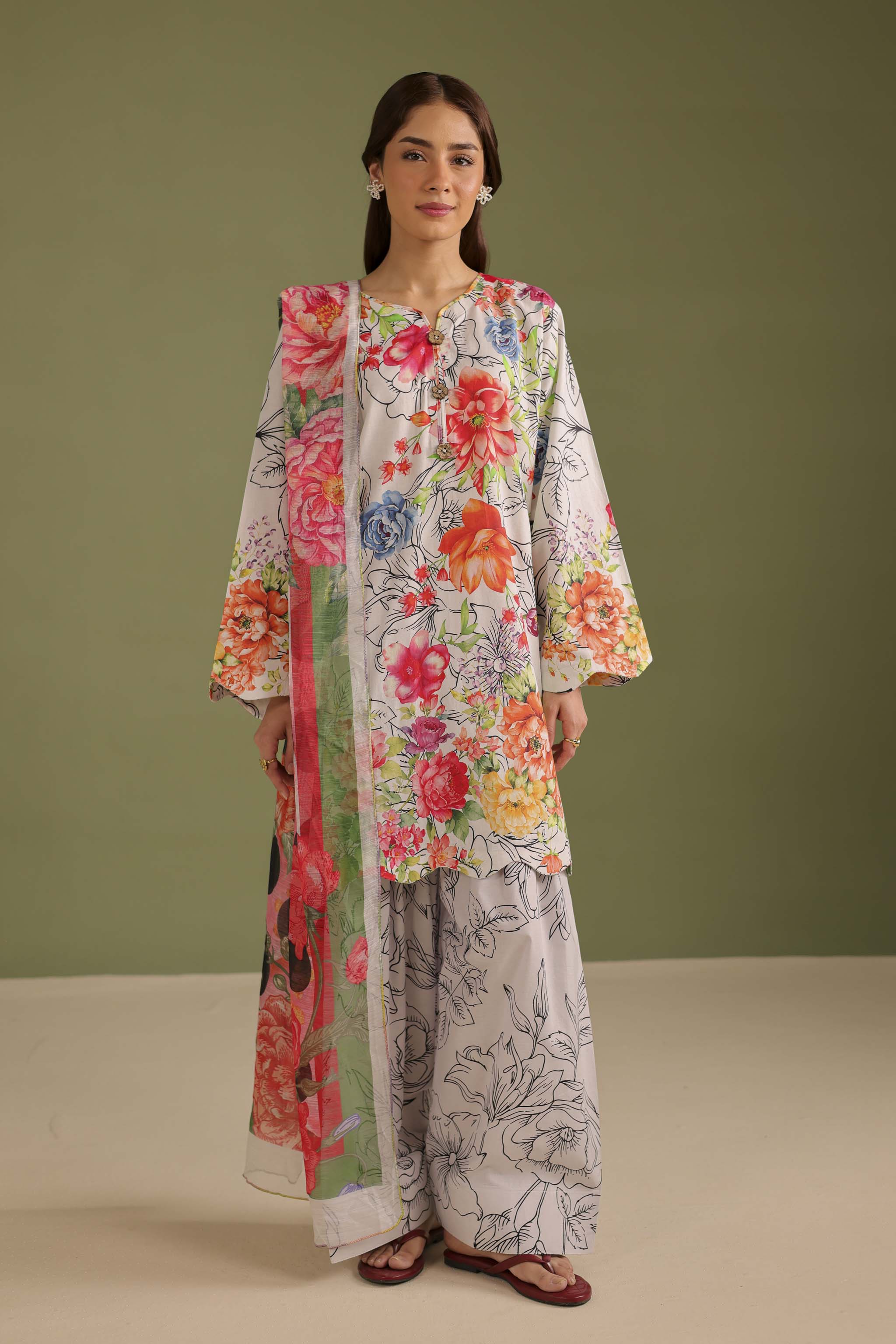 3PC Printed Lawn Suit - 42658