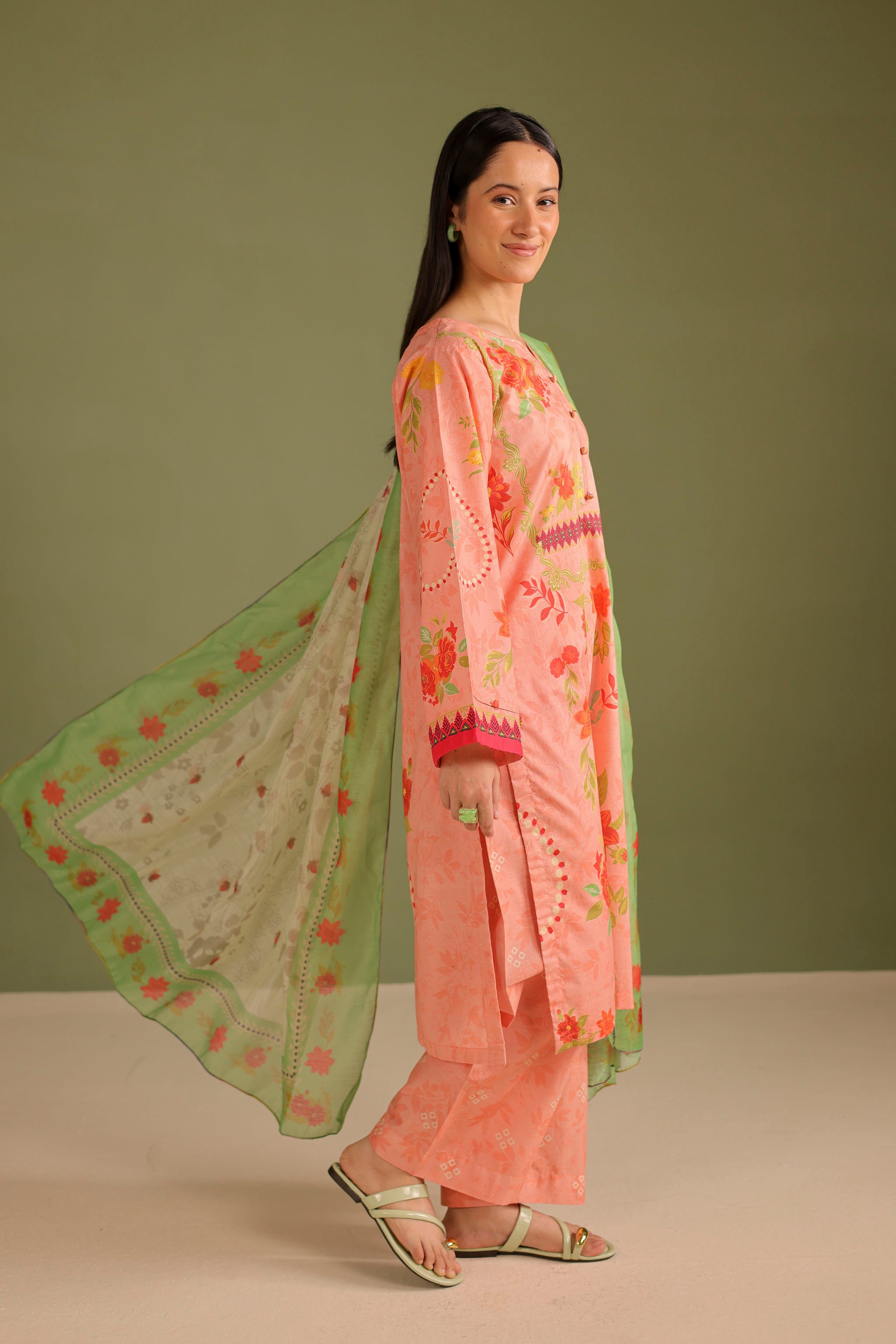3PC Printed Lawn Suit - 42708