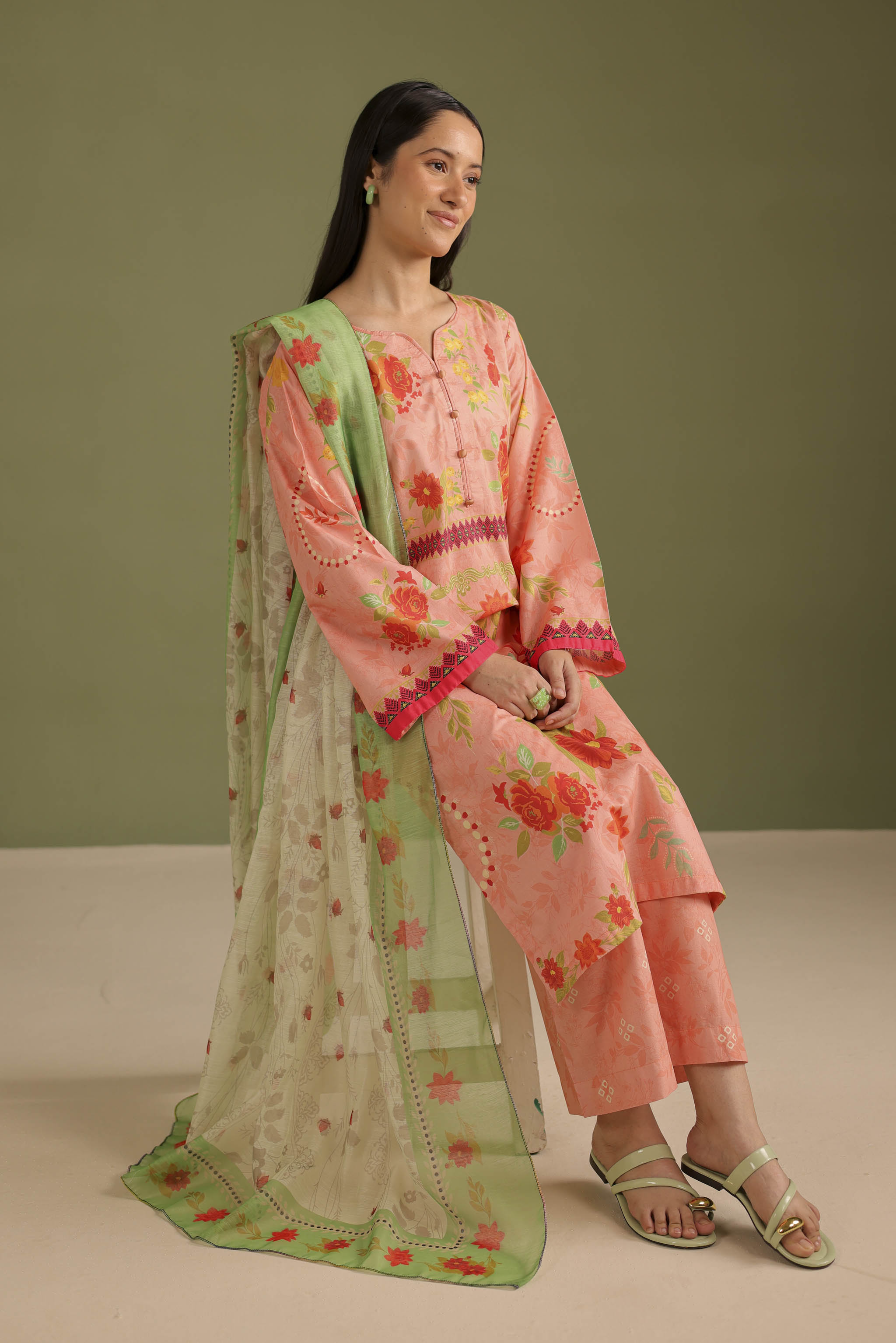 3PC Printed Lawn Suit - 42708