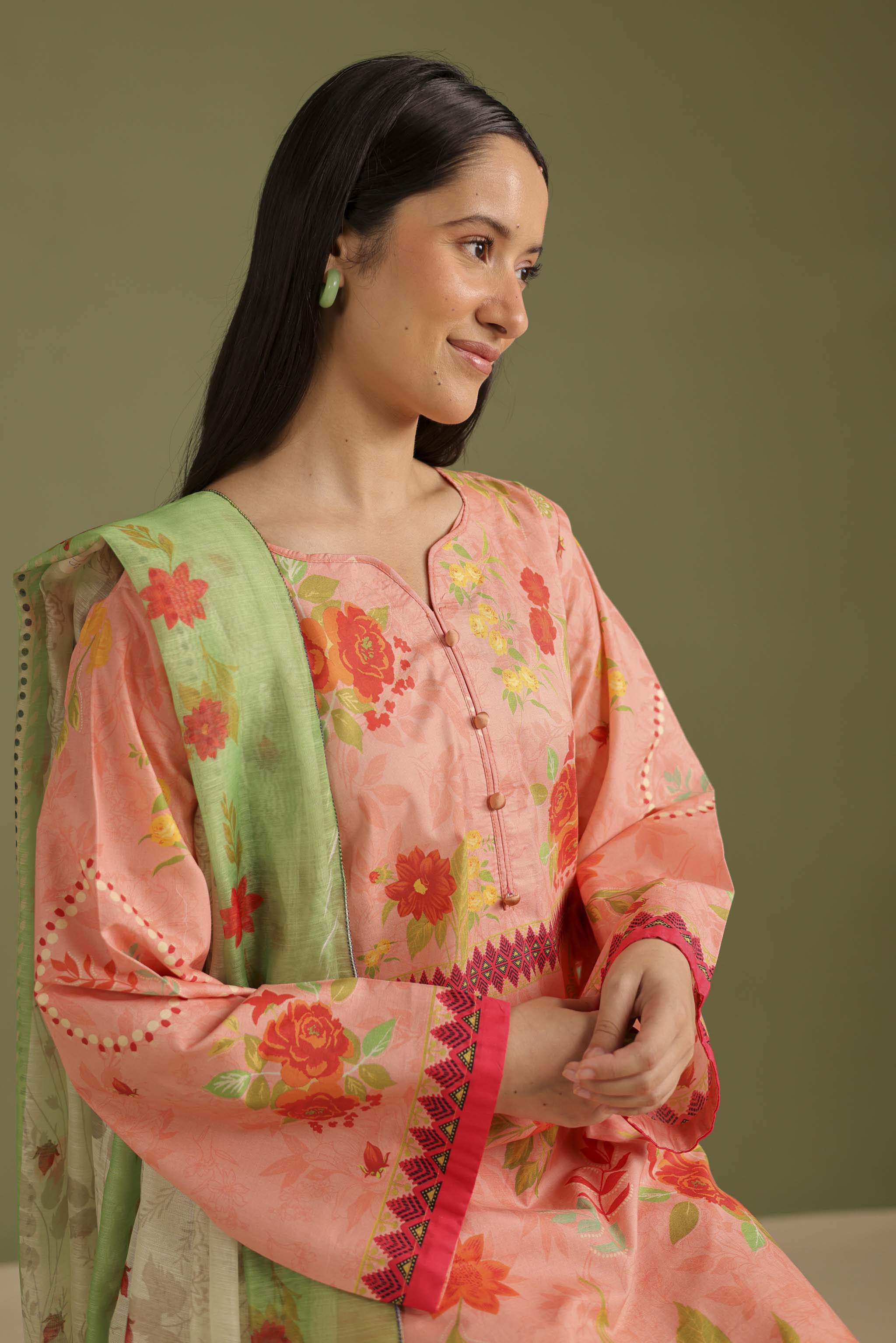 3PC Printed Lawn Suit - 42708