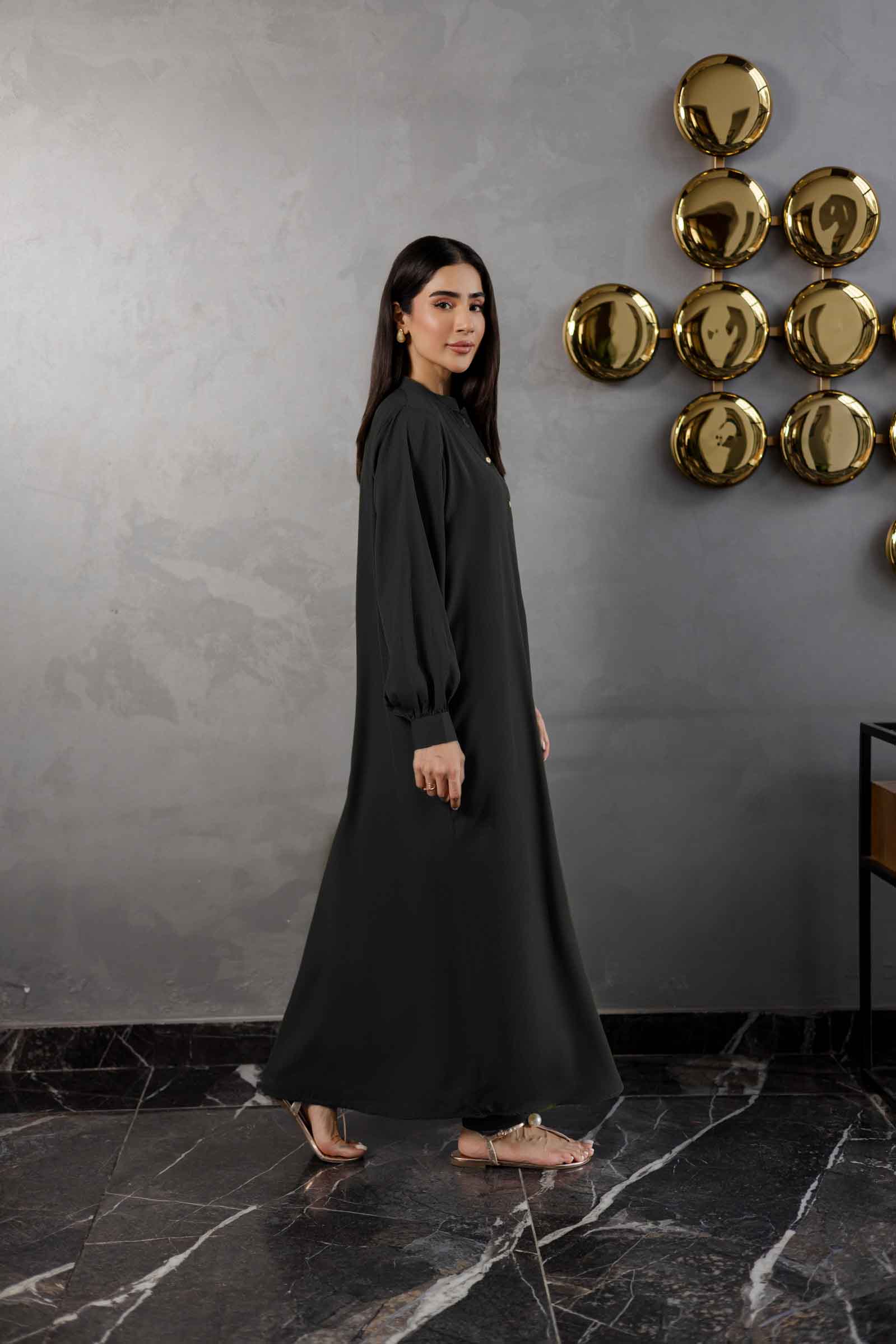 Solid 2PC Dress - SP-05 Black