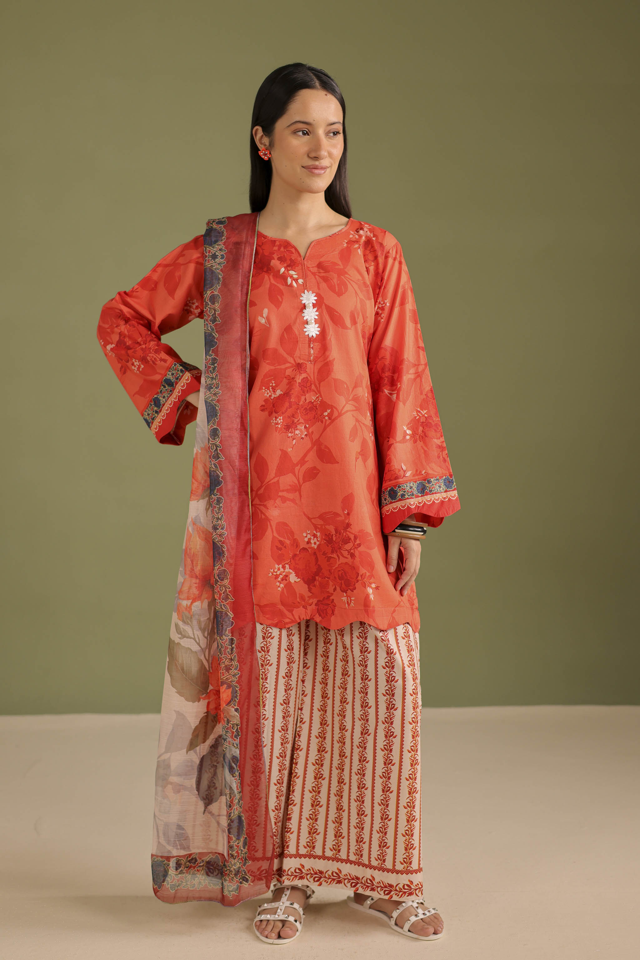 3PC Printed Lawn Suit - 42674