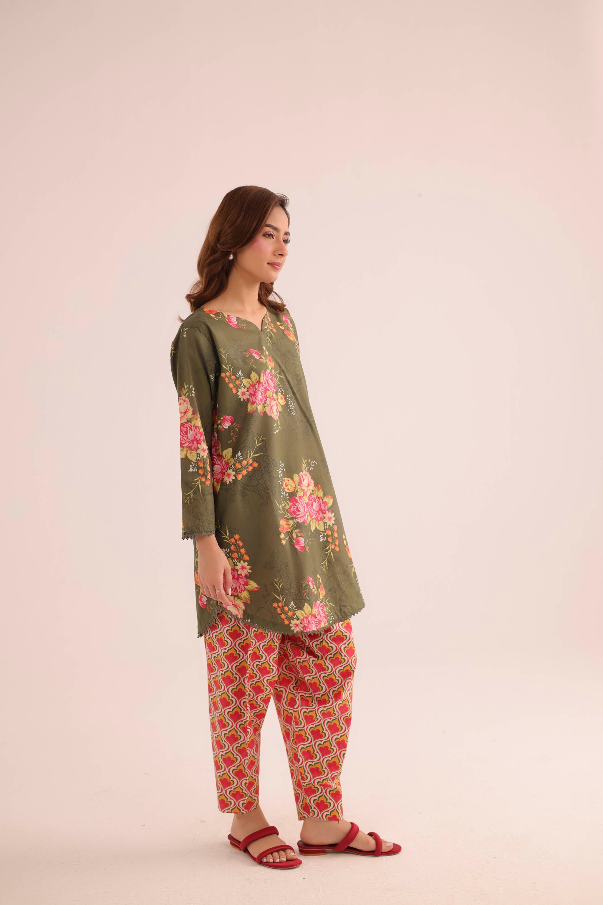 2PC Summer Lawn Dress- PRT L42196