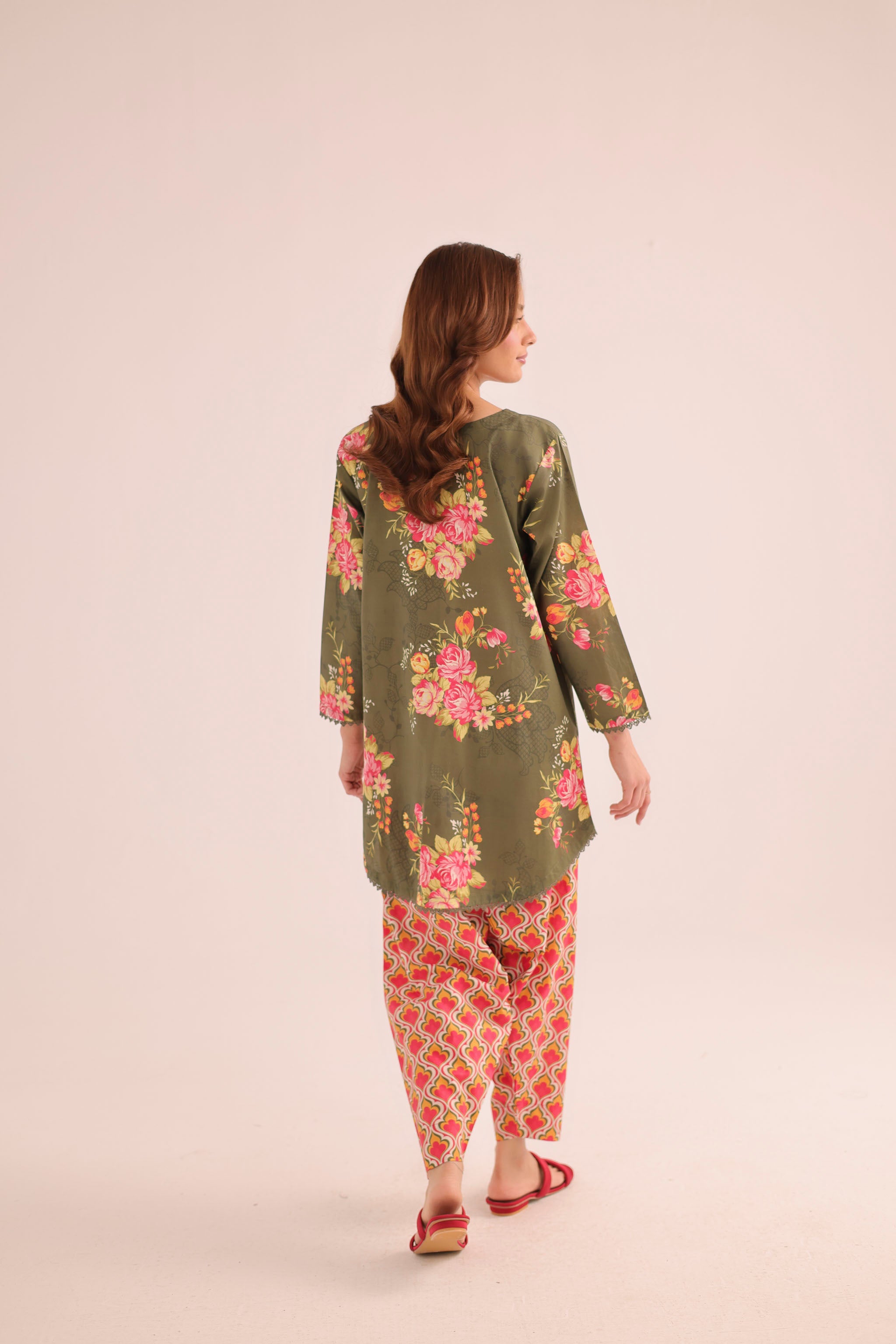 2PC Summer Lawn Dress- PRT L42196