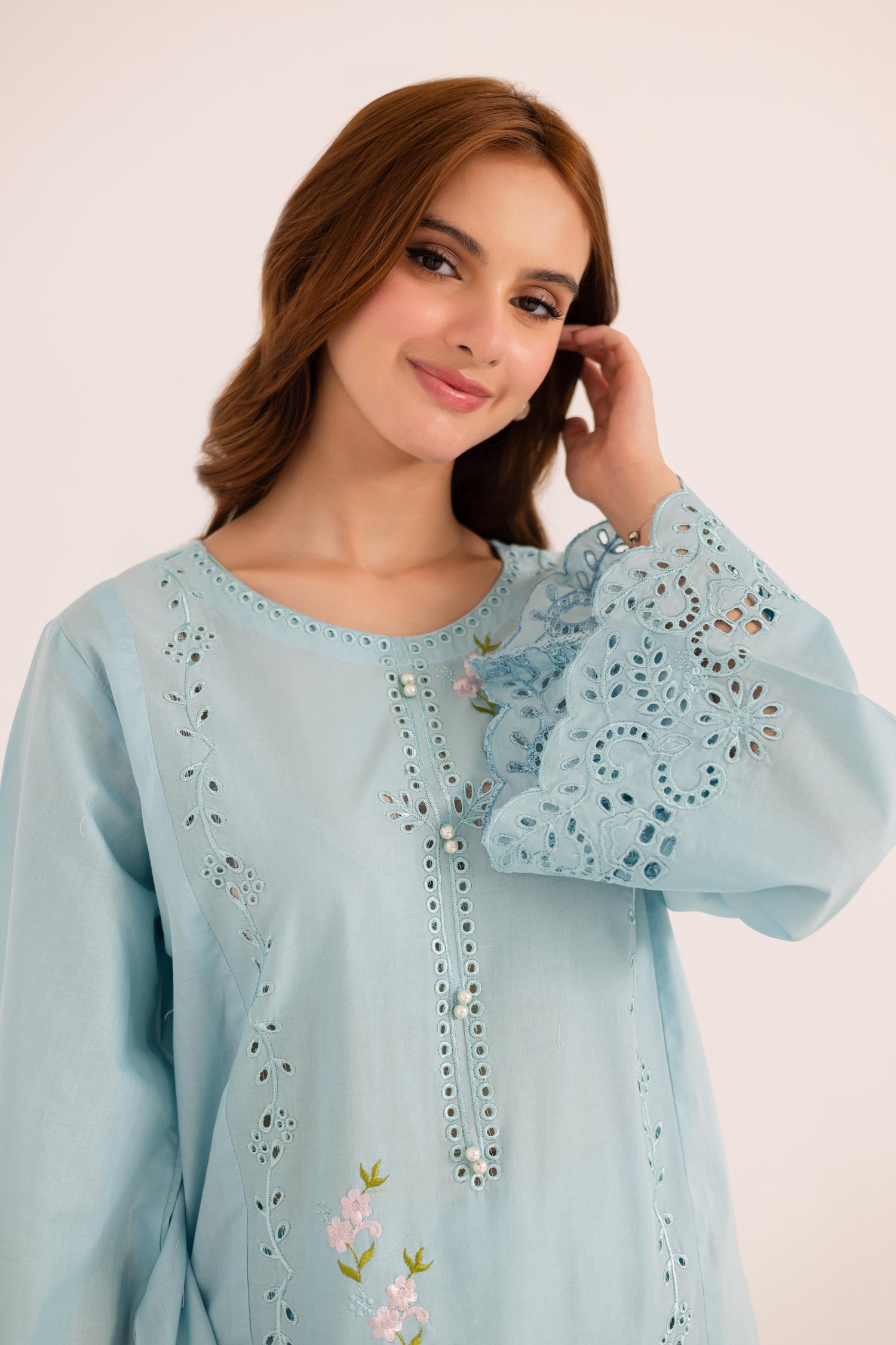 2PC Embroidered Dress - 1123