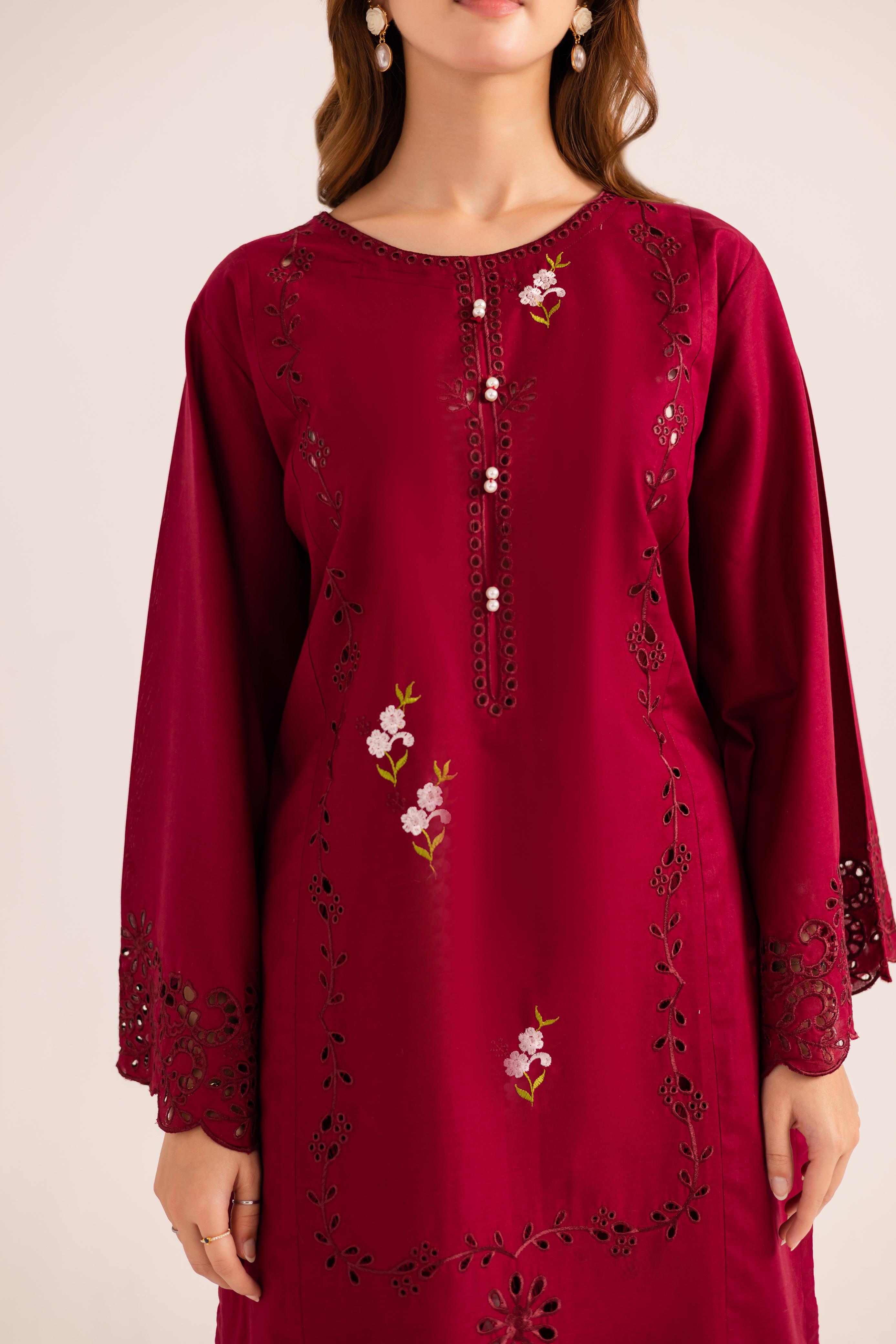 2PC Embroidered Dress - 1120