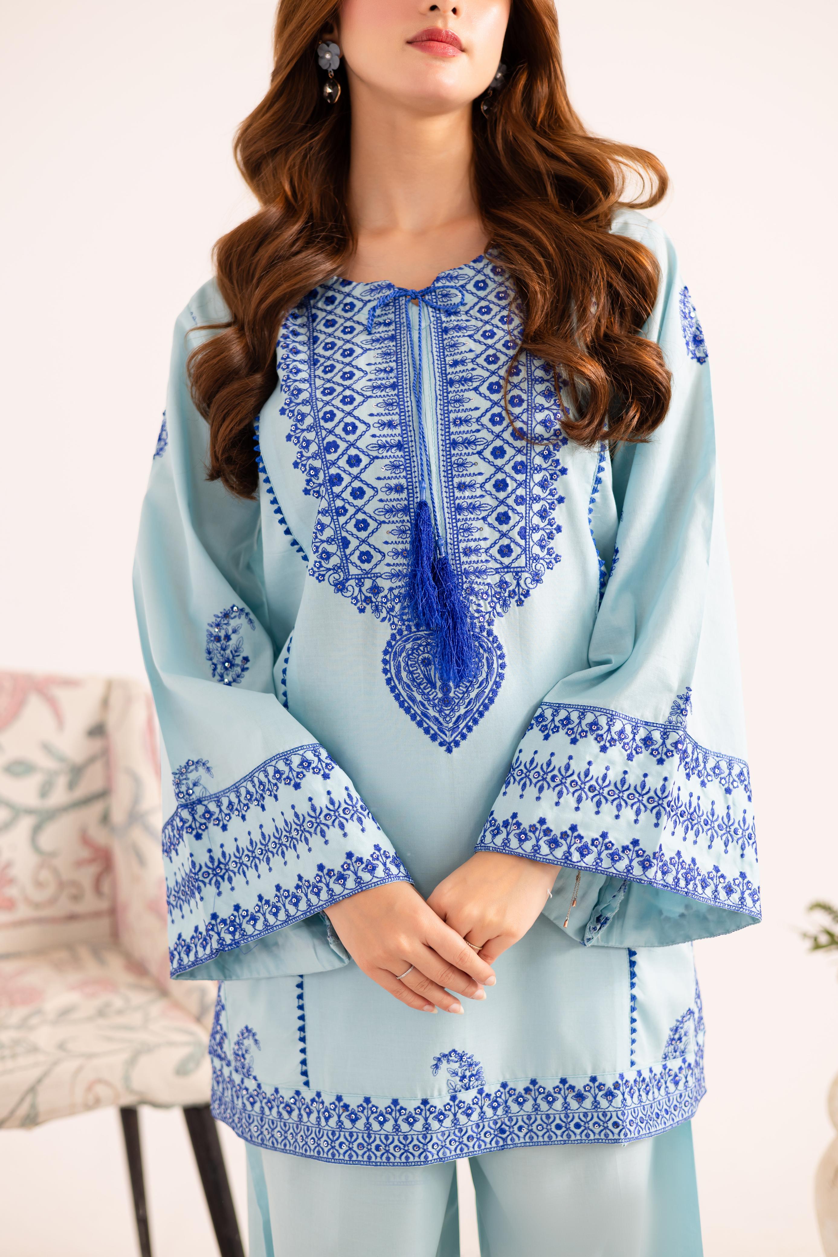 2PC Embroidered Dress - 1125