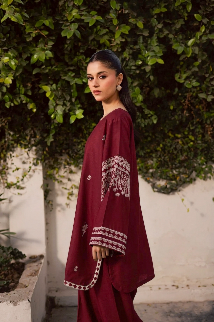 2PC Summer Embroidered Dress - 1221