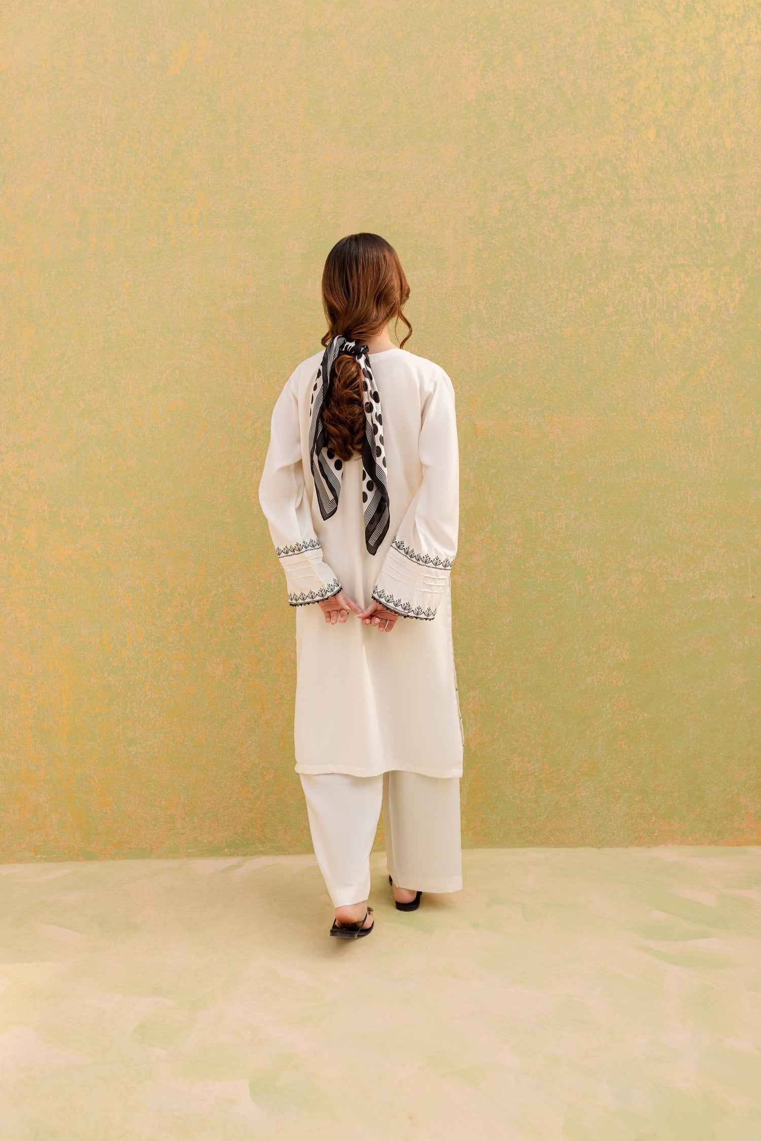 2PC Summer Embroidered Dress-1066