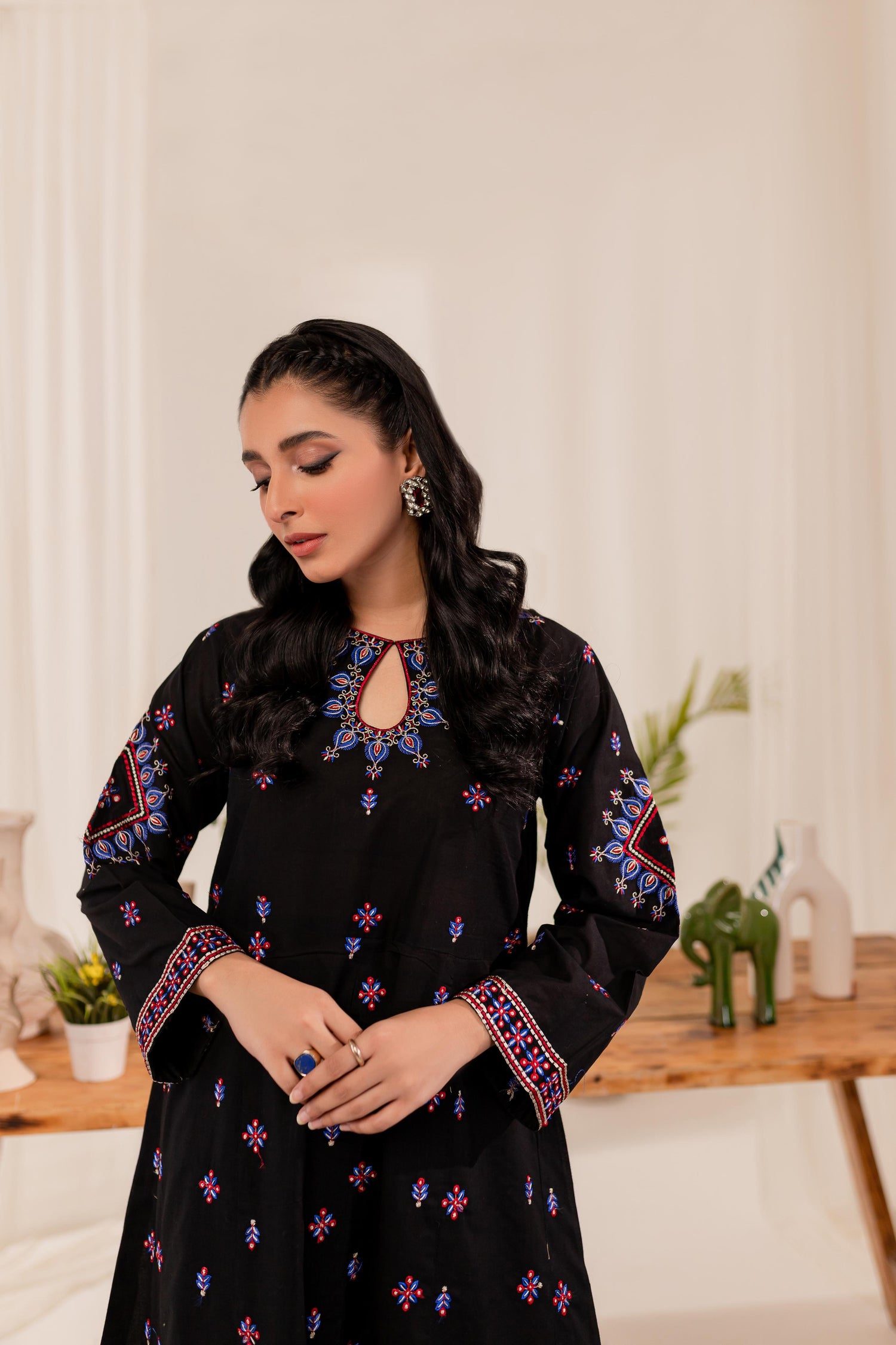 2PC Summer Embroidered Dress- EBF01