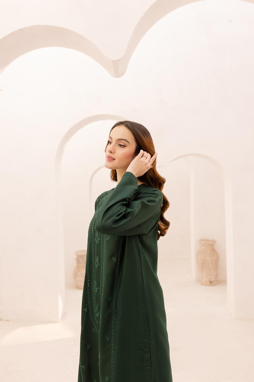 2PC Summer Embroidered Dress - 1076