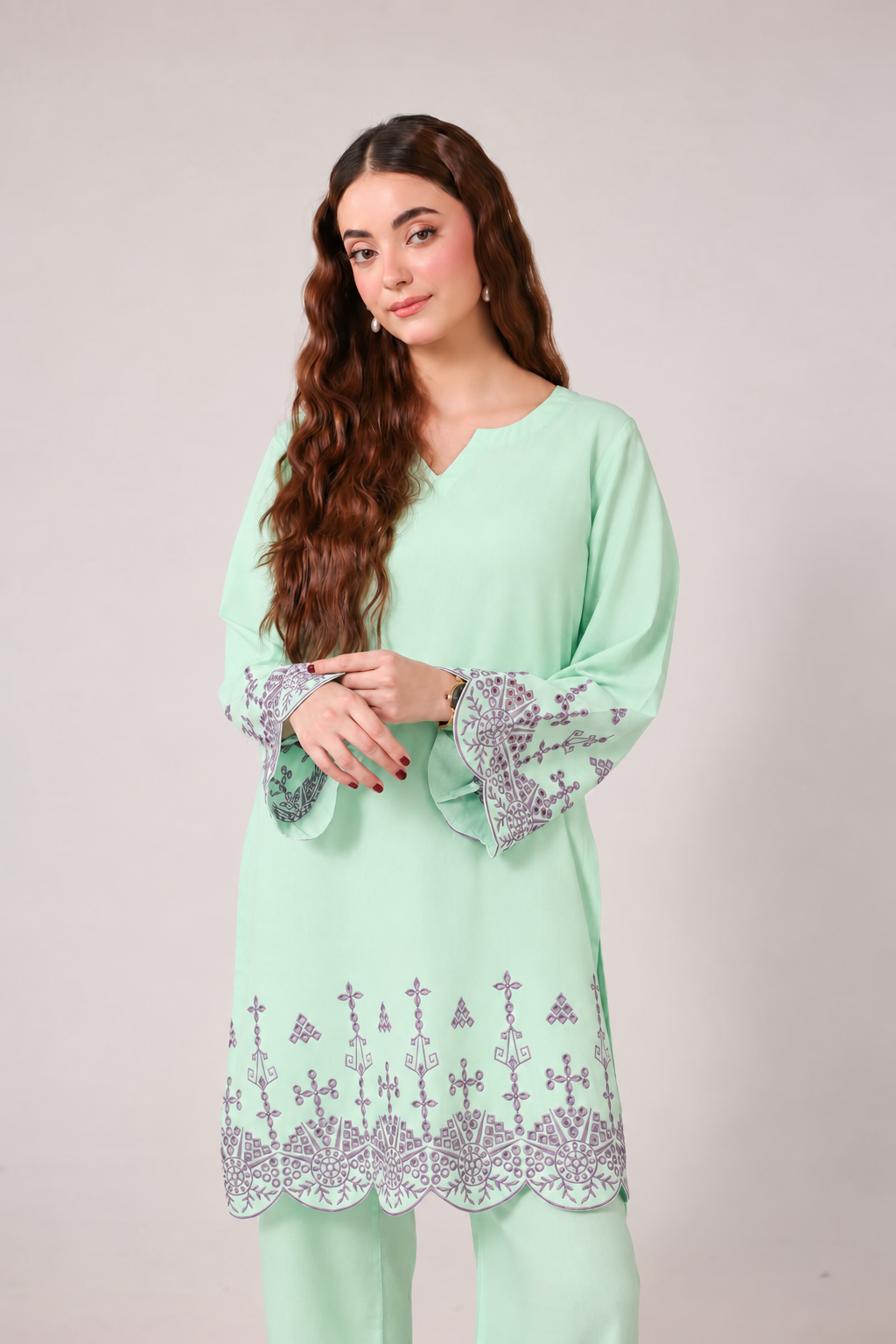 2PC Embroidered Pret - 1263