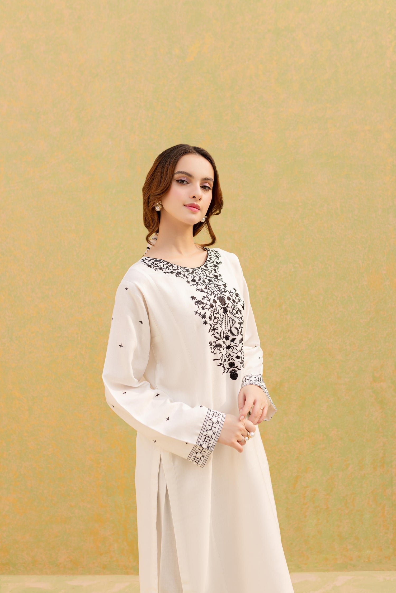 2PC Summer Embroidered Dress-1072