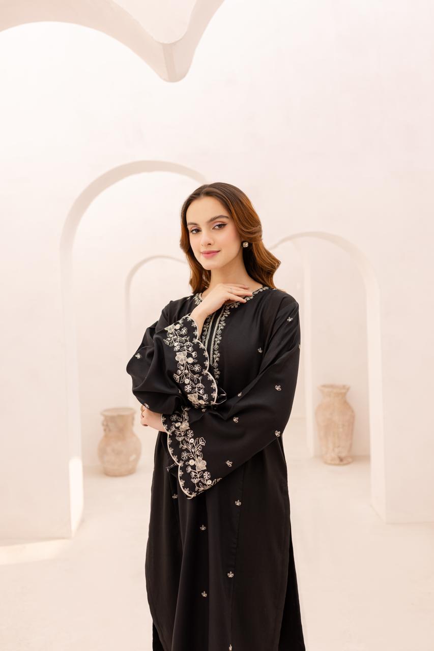 2PC Embroidered Dress - 1081