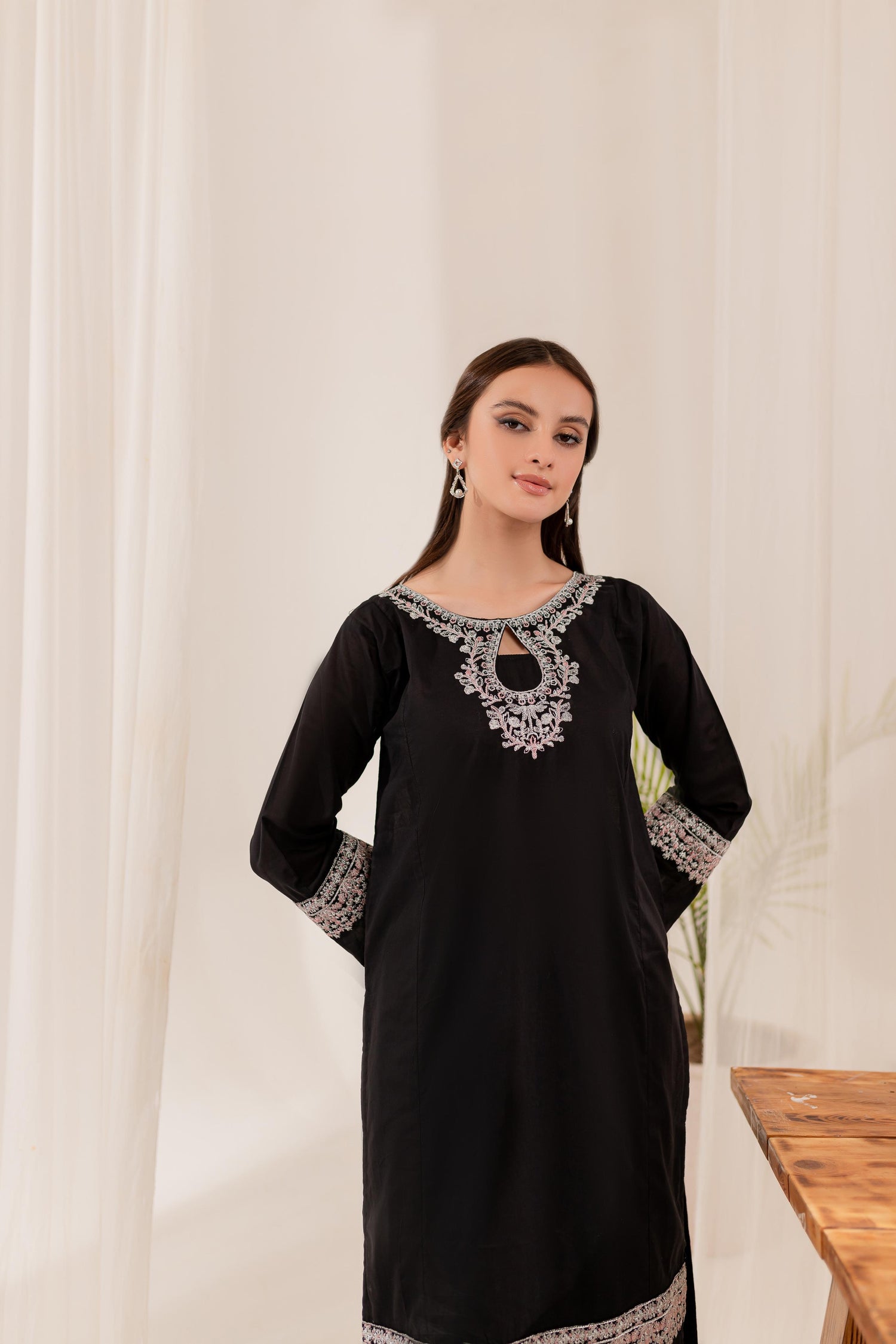 2PC Summer Embroidered Dress- EB07