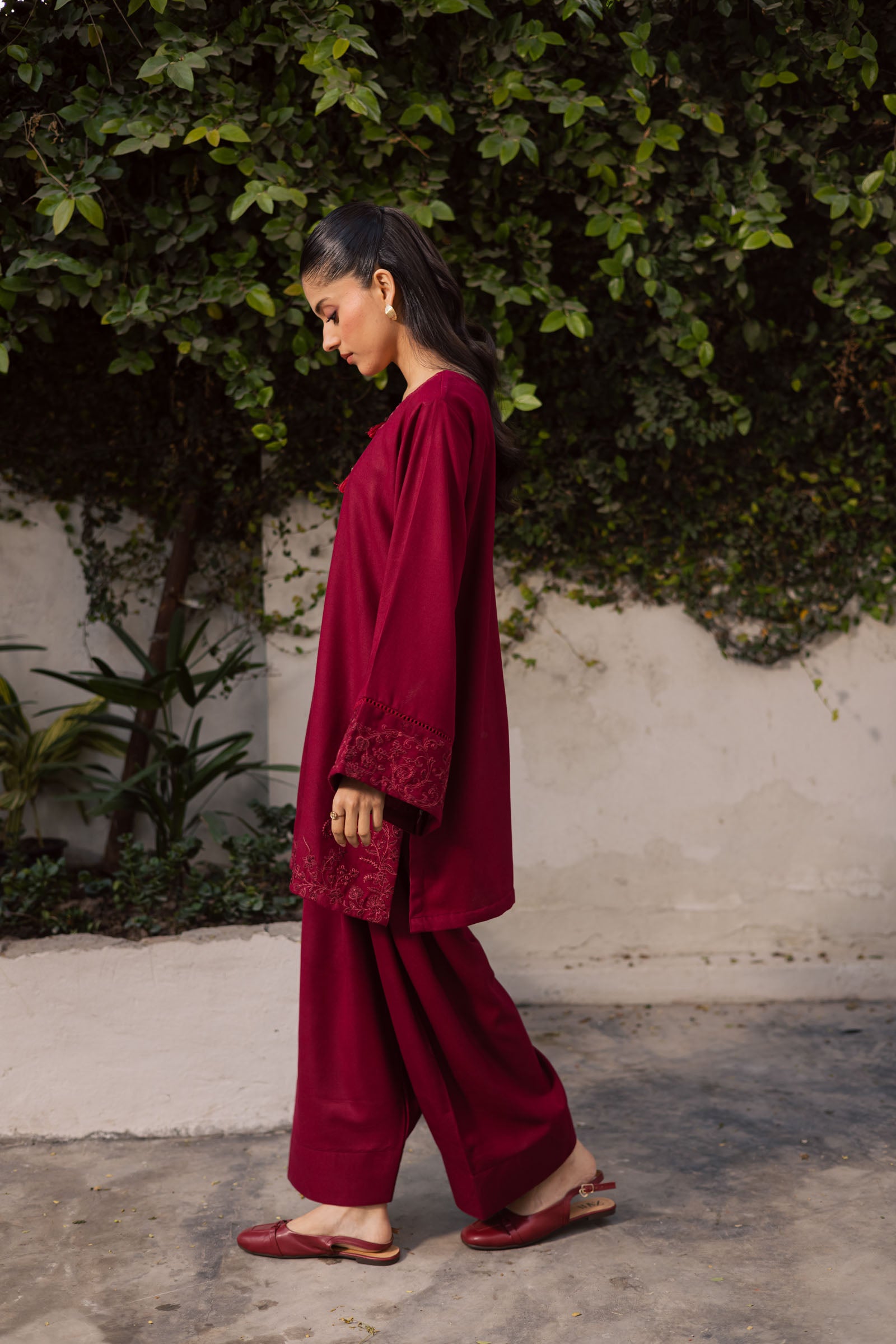 2PC Winter Embroidered Dress-1181