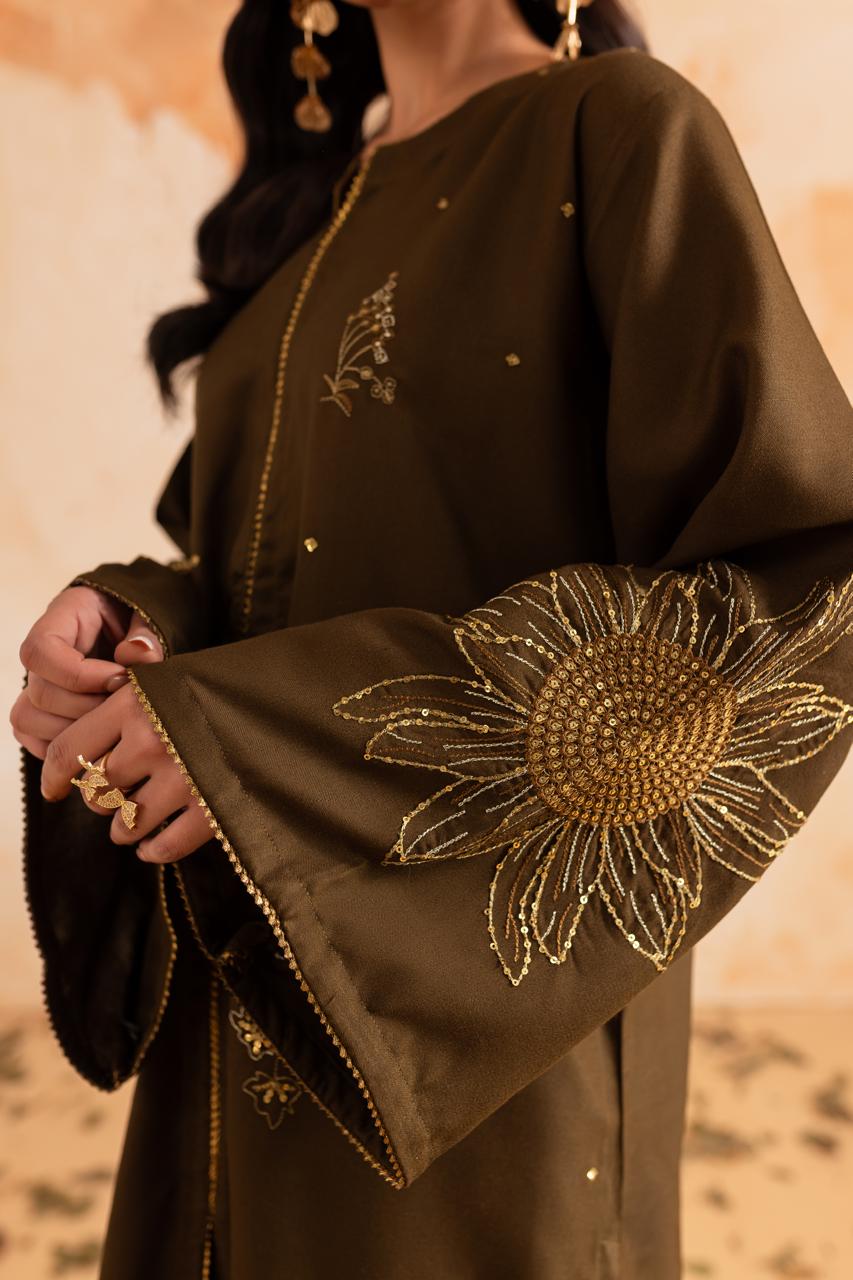 2PC Summer Luxury Embroidered Dress - 1093