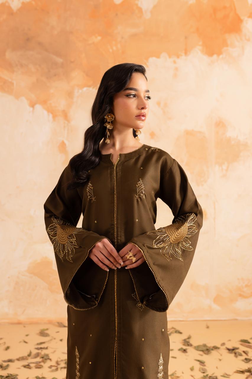 2PC Summer Luxury Embroidered Dress - 1093