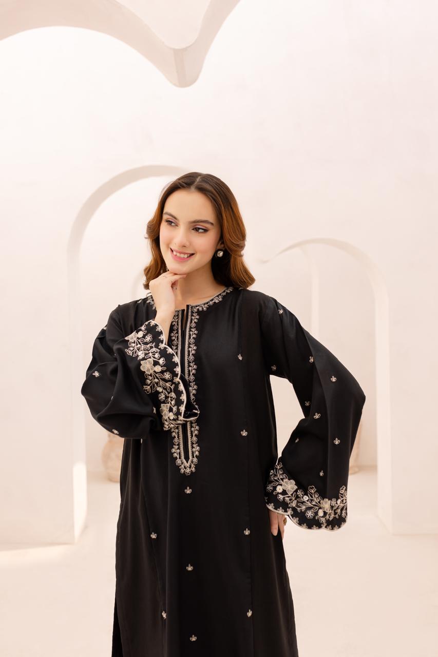 2PC Embroidered Dress - 1081