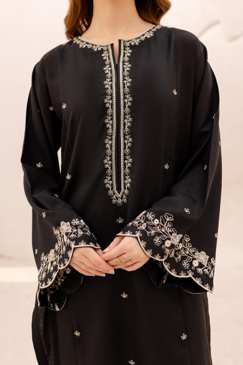 2PC Embroidered Dress - 1081