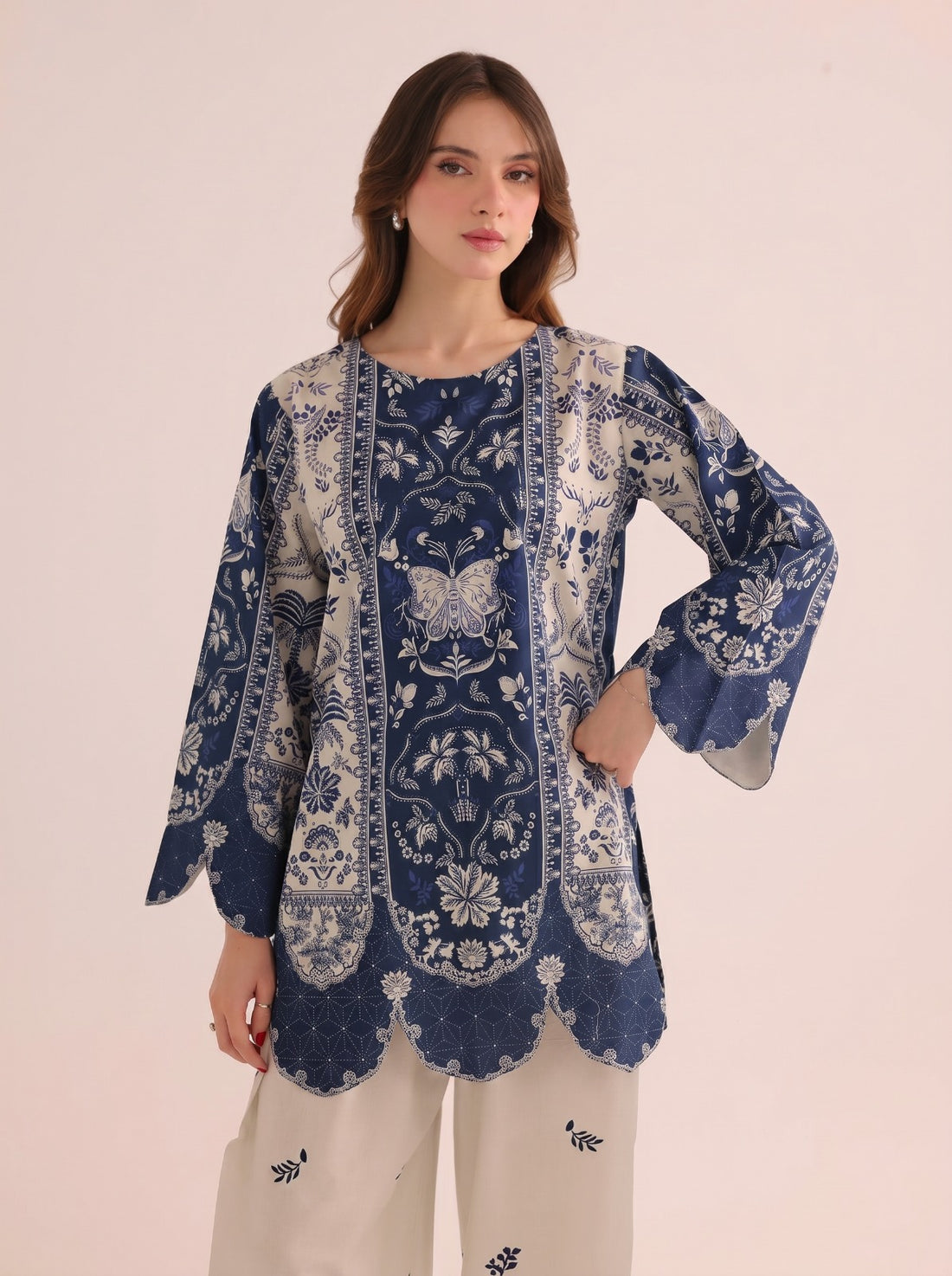 2PC Summer Lawn Dress- PRT L42961