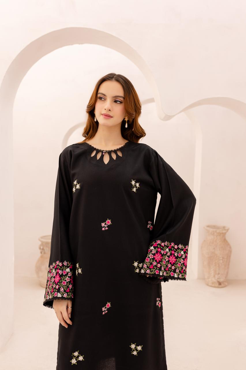 2PC Embroidered Dress - 1083