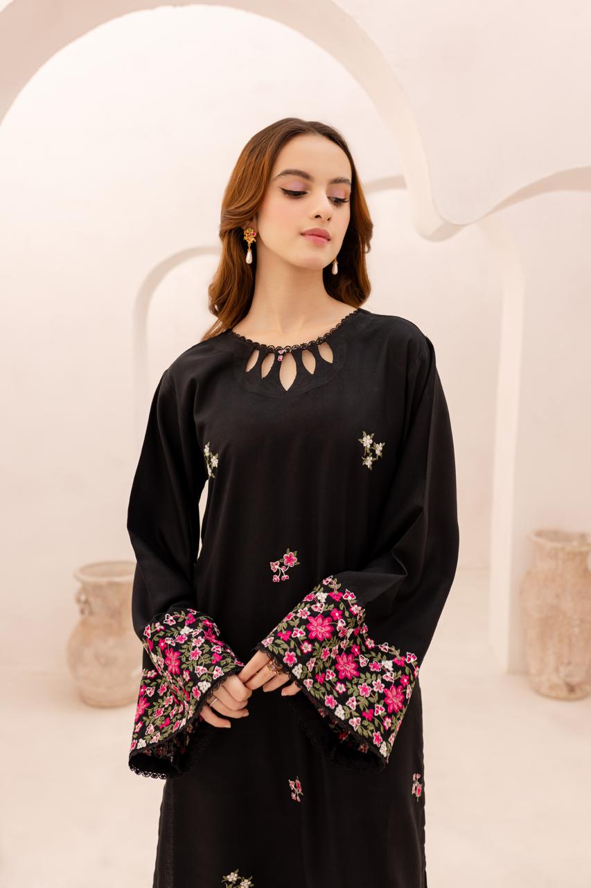 2PC Summer Embroidered Dress - 1083