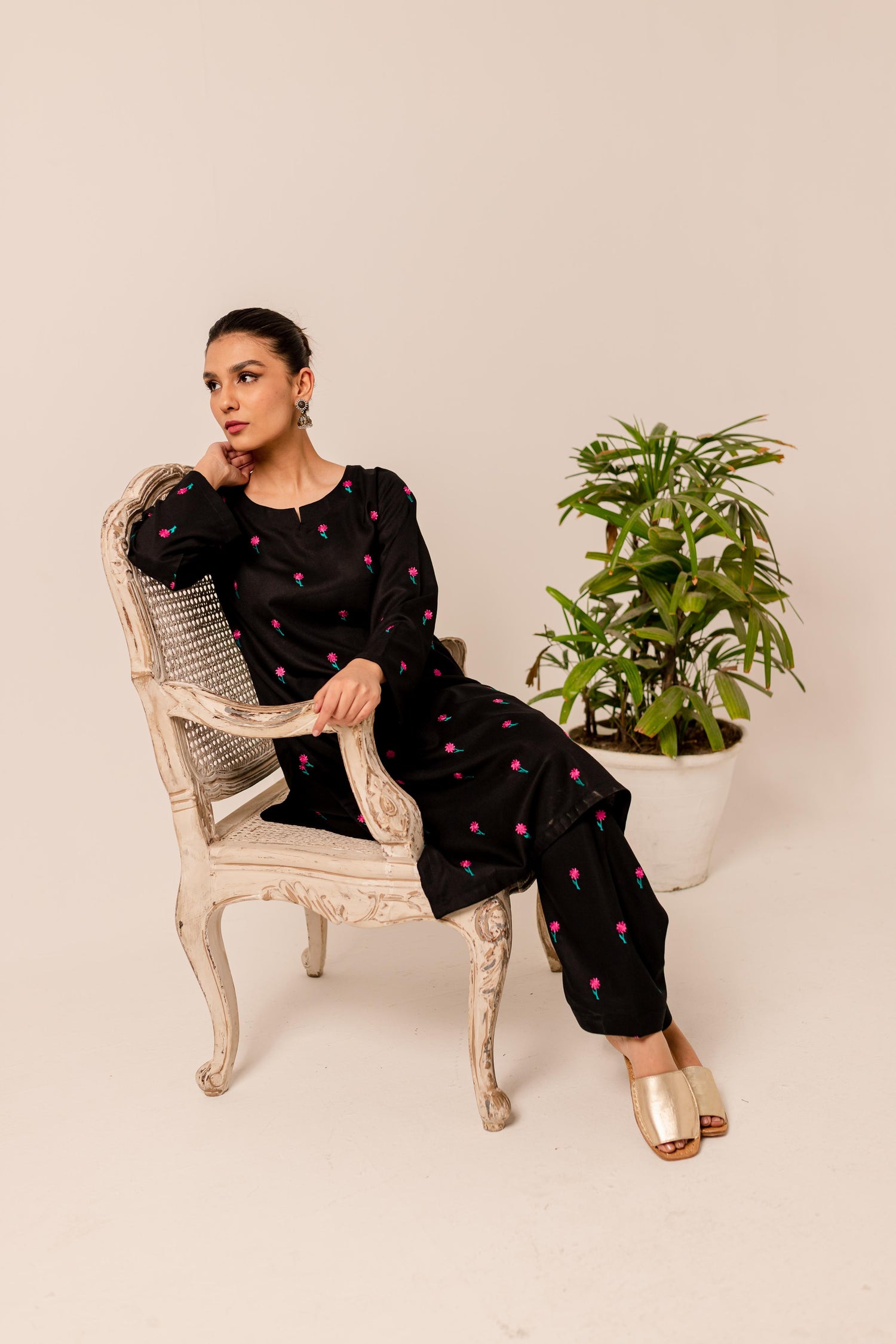 2PC Summer Embroidered Dress-BP14