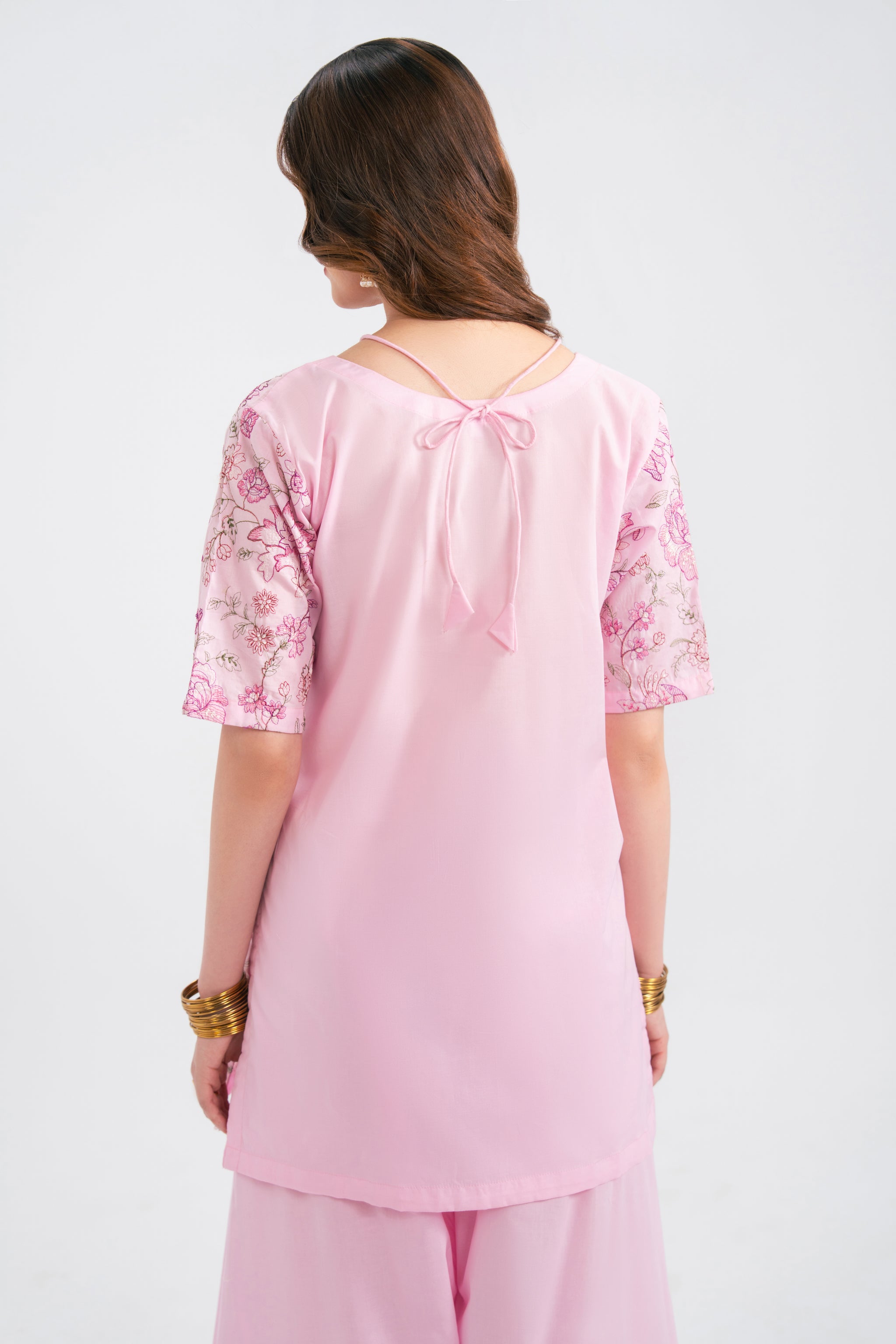 2PC Summer Embroidered Dress - 1229