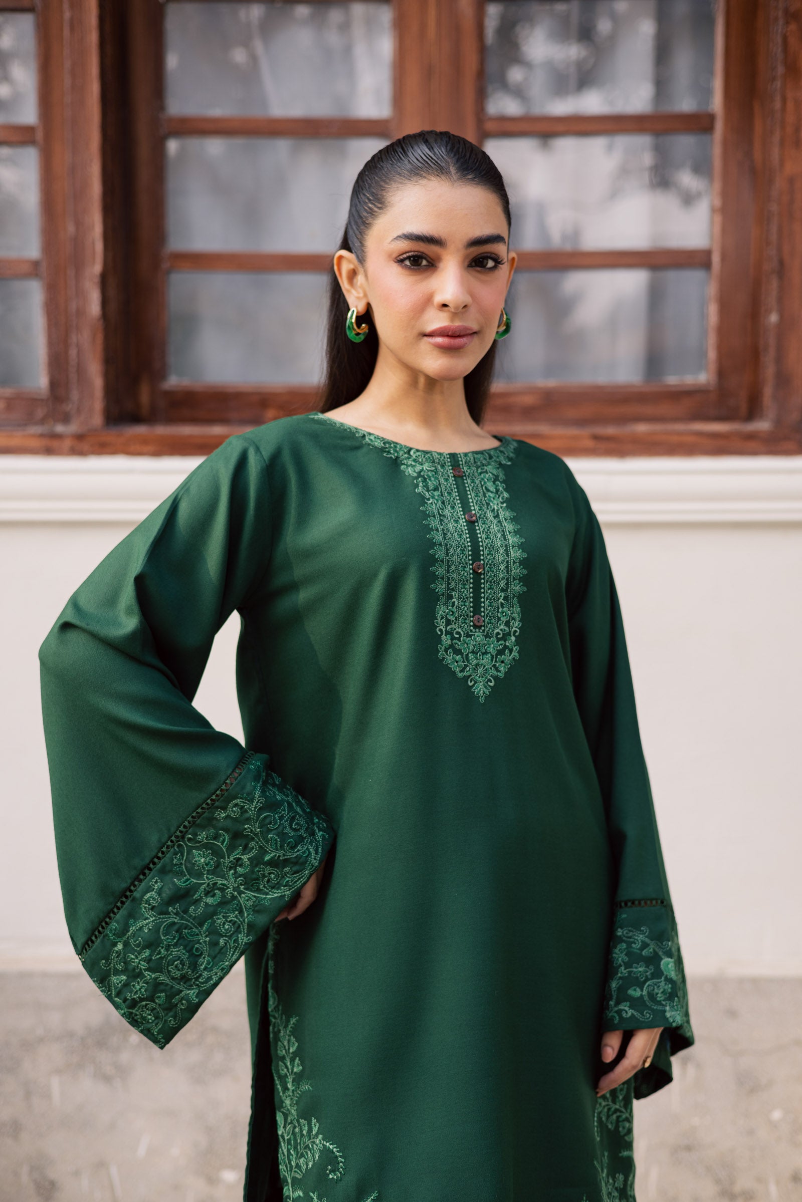 2PC Winter Embroidered Dress-1182