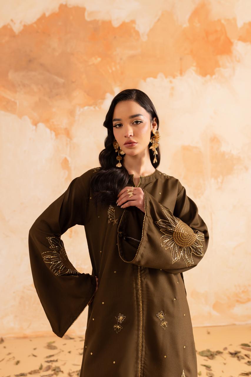 2PC Summer Luxury Embroidered Dress - 1093